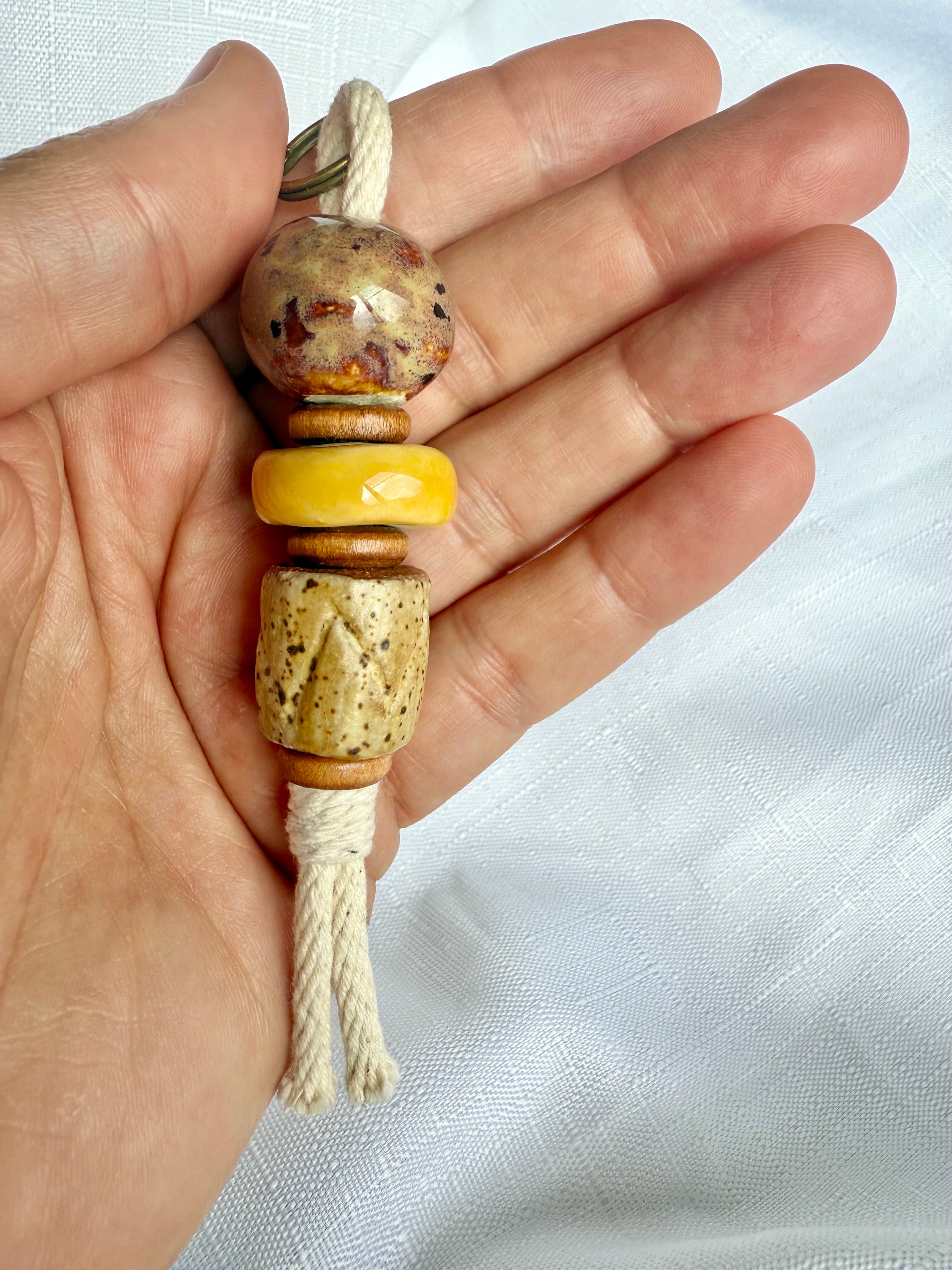 Clay Bead Keyring Decorative Piece