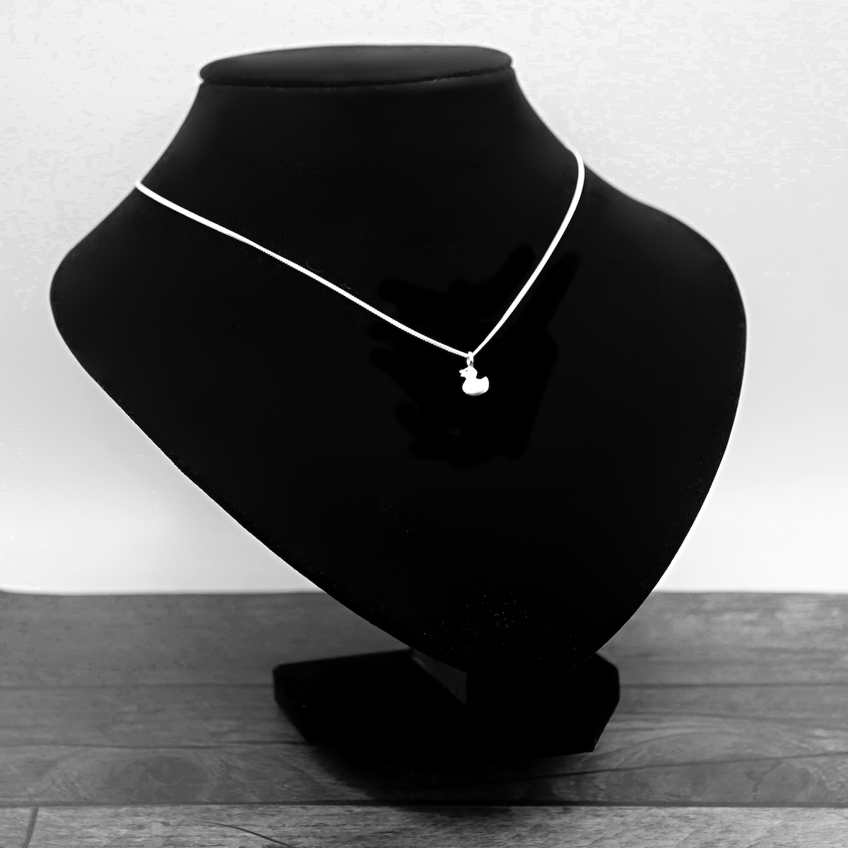 Tiny Duck - Handmade Sterling Silver Pendant with Chain
