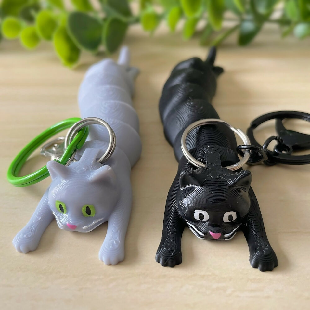 Australian-artist-handmade-keyring-bagtag-catpals2