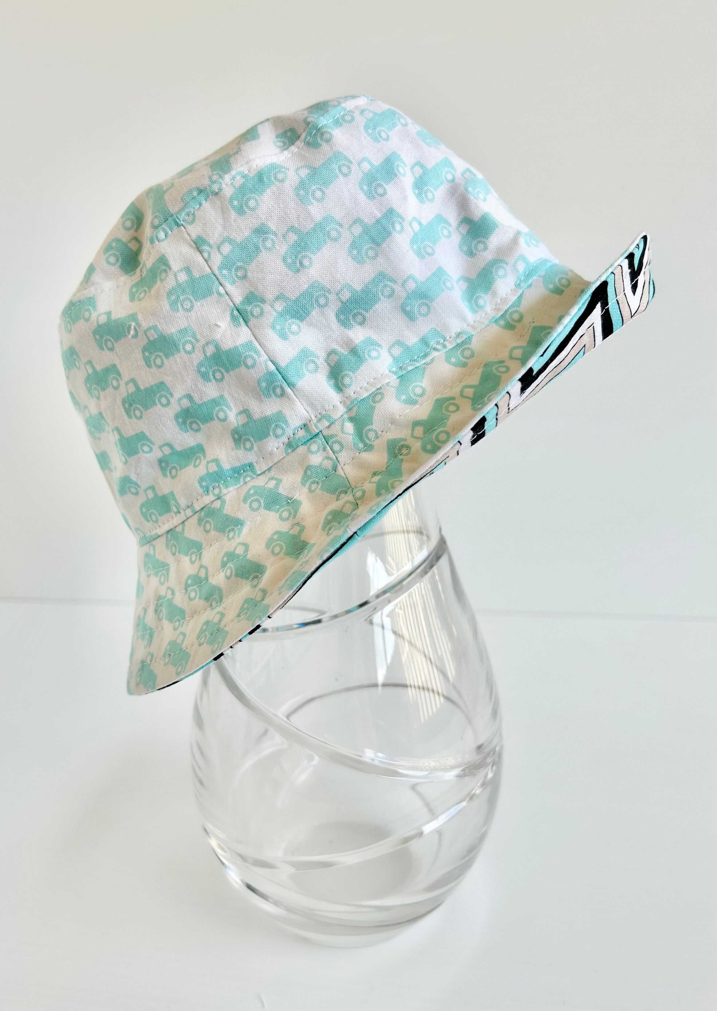 Ready to post- Extra small size regular brim hats with chin strap- reduced price