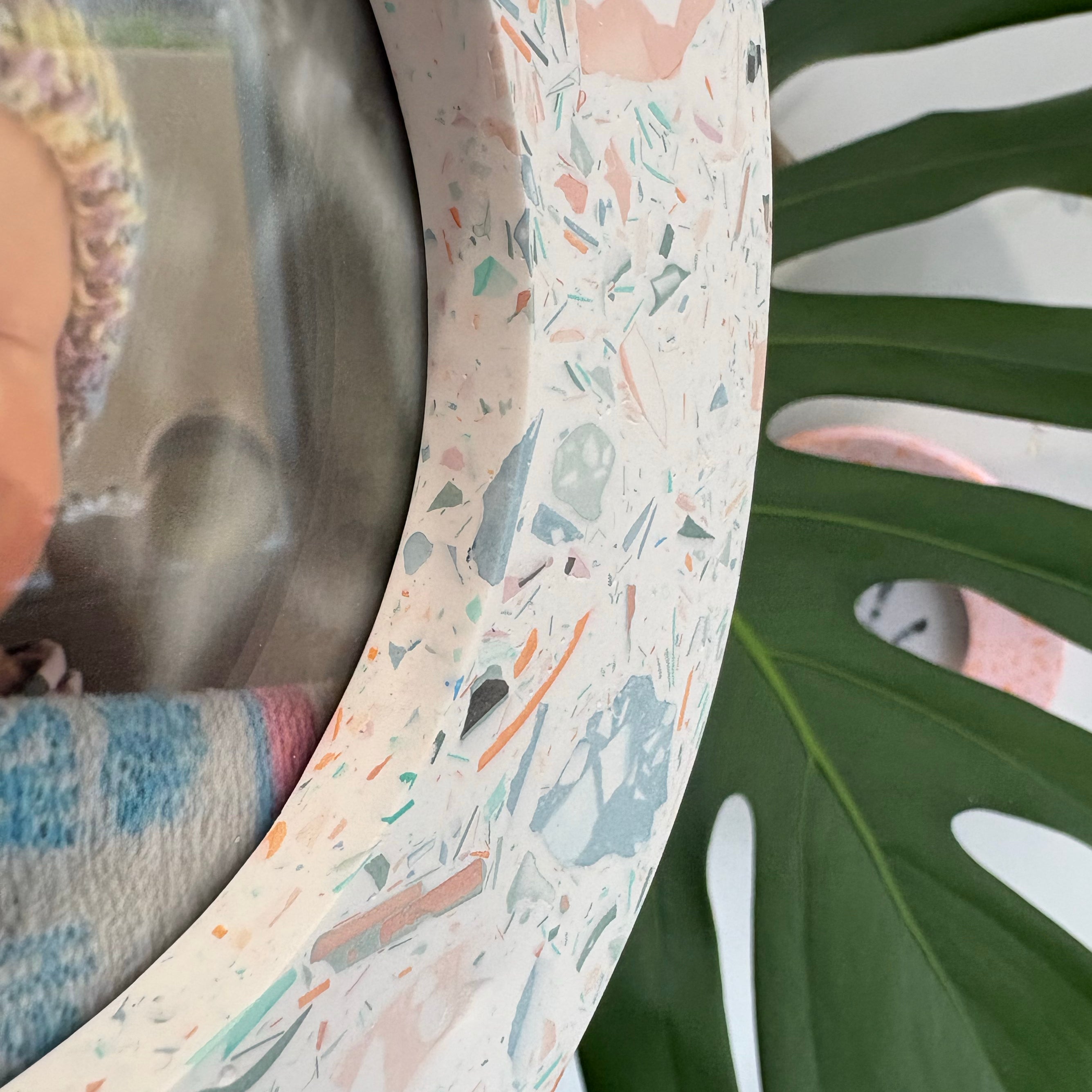 mixed recycled terrazzo photo frame wall hanging