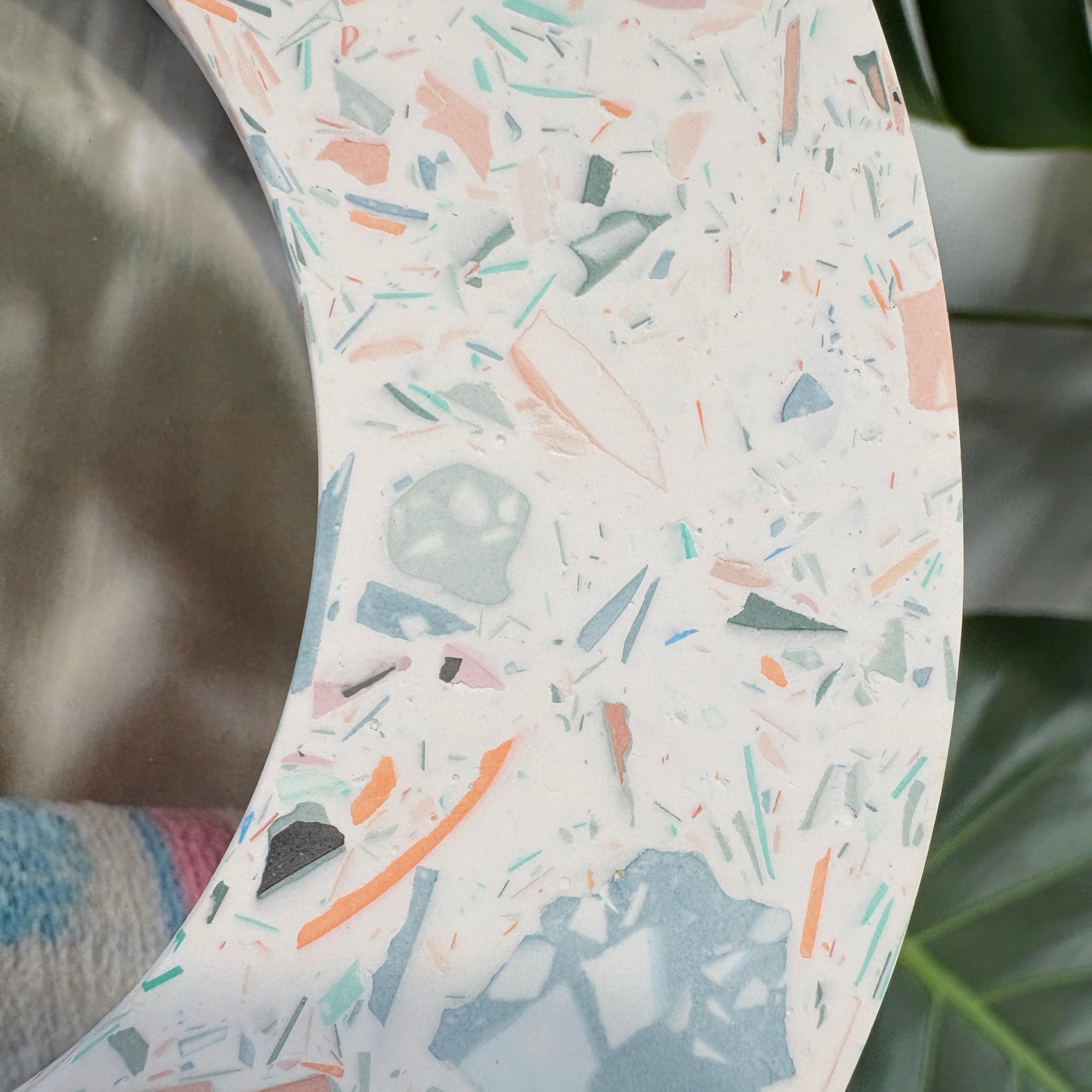 mixed recycled terrazzo photo frame wall hanging