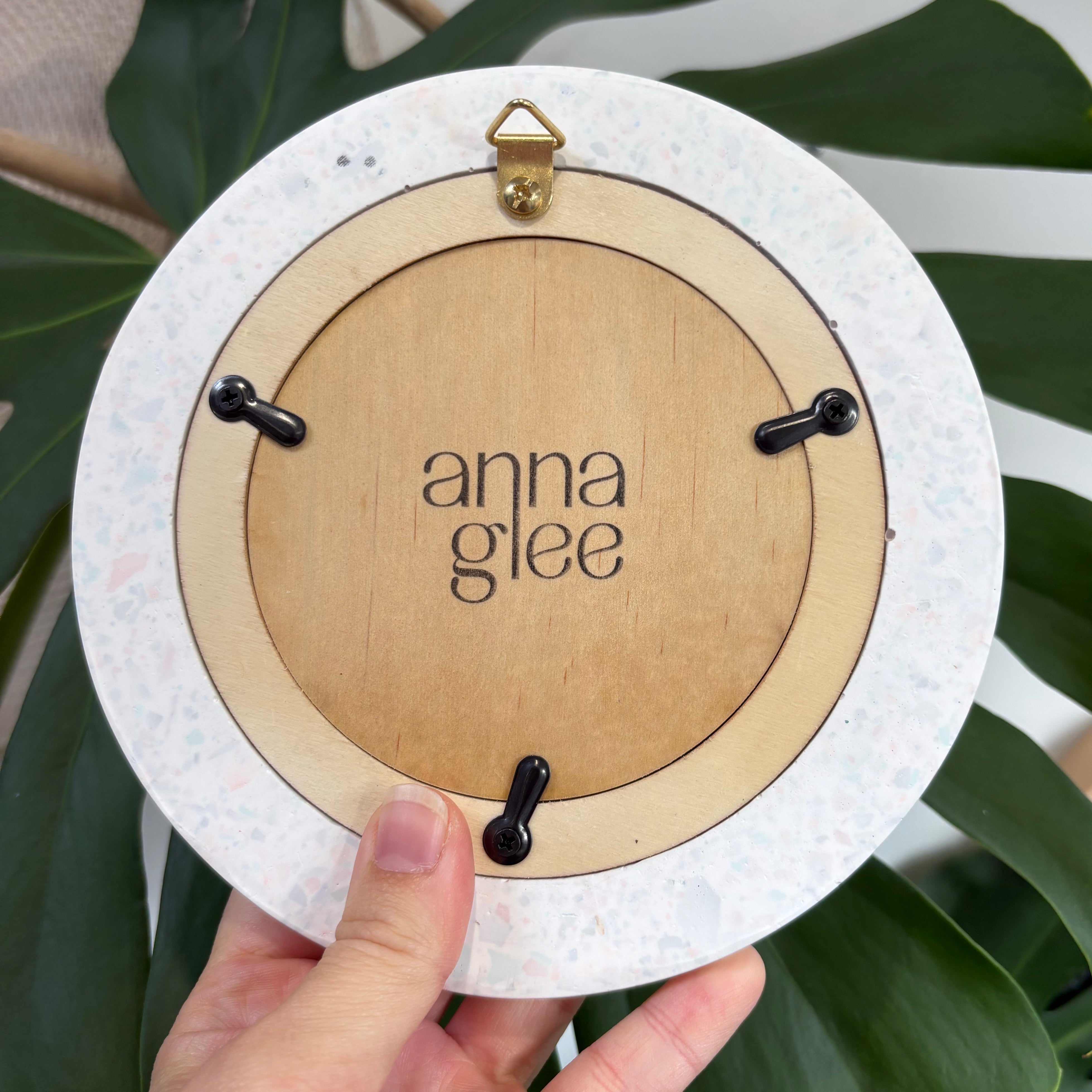 mixed recycled terrazzo photo frame wall hanging