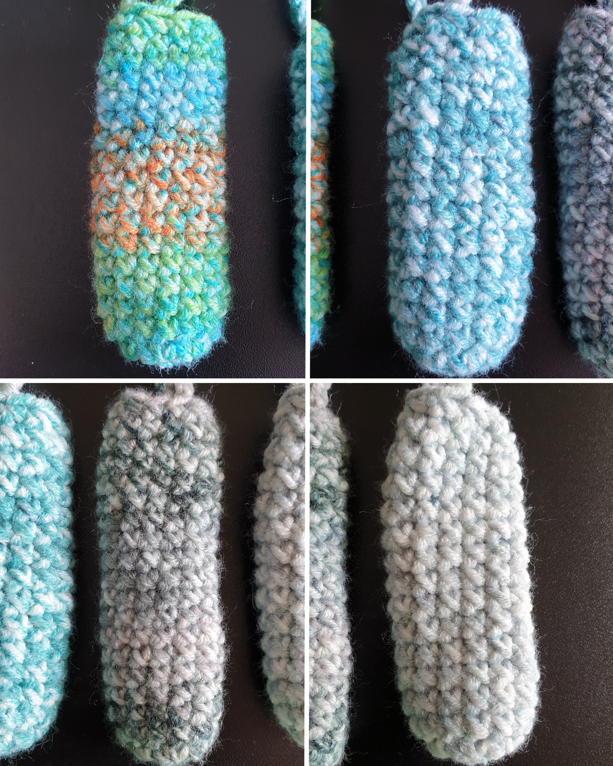 Handmade Simple Colourful Crochet Lipstick Case