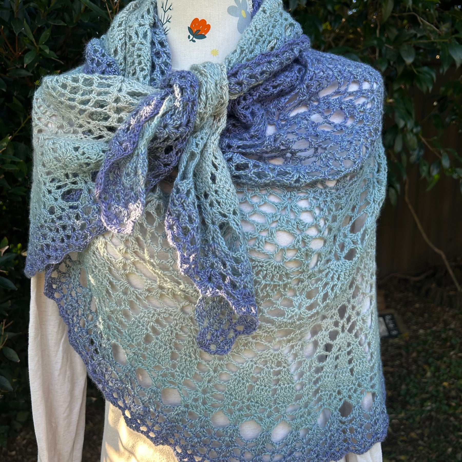 Crochet Lace Shawl Cashmere/Merino
