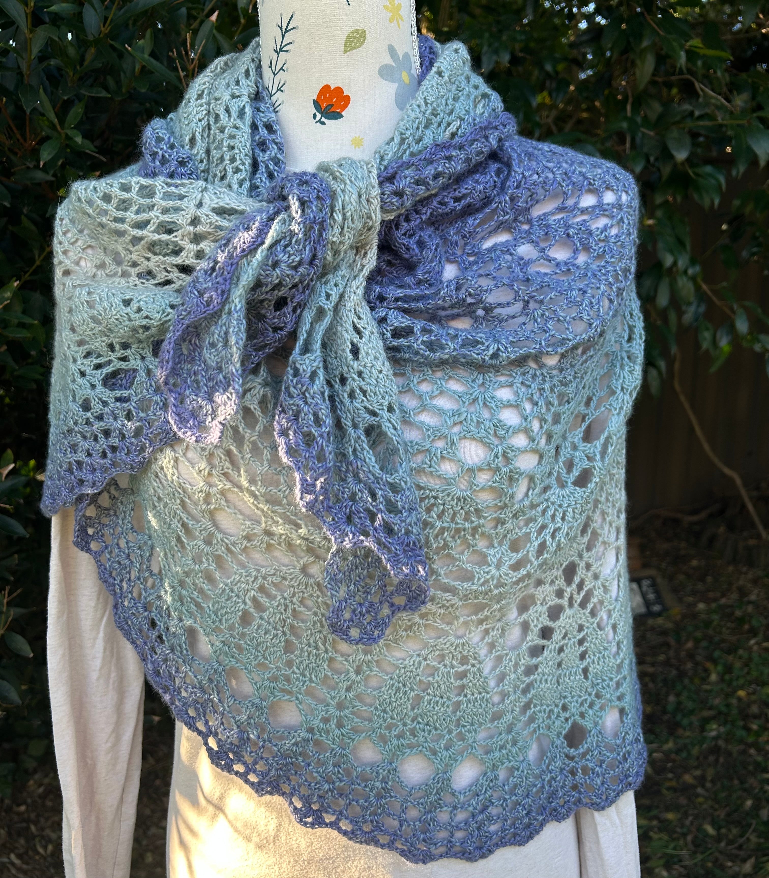 Crochet Lace Shawl Cashmere/Merino