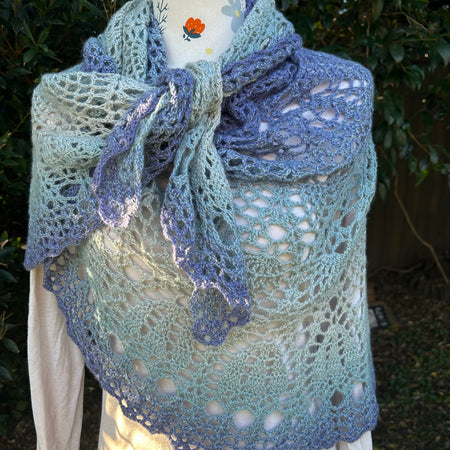 Crochet Lace Shawl Cashmere/Merino