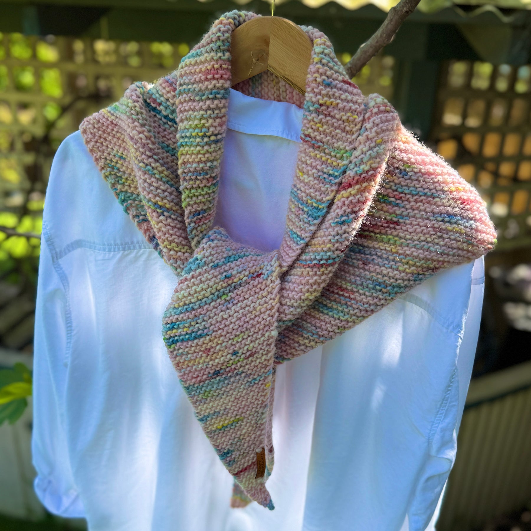 Merino Rainbow Scarf, Peruvian Wool Scarf