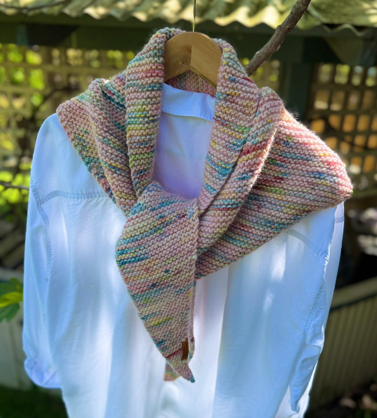 Merino Rainbow Scarf, Peruvian Wool Scarf