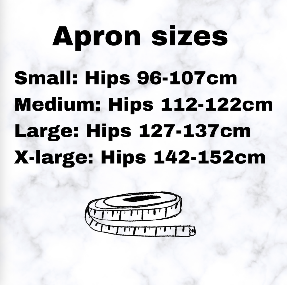 0Apron sizes