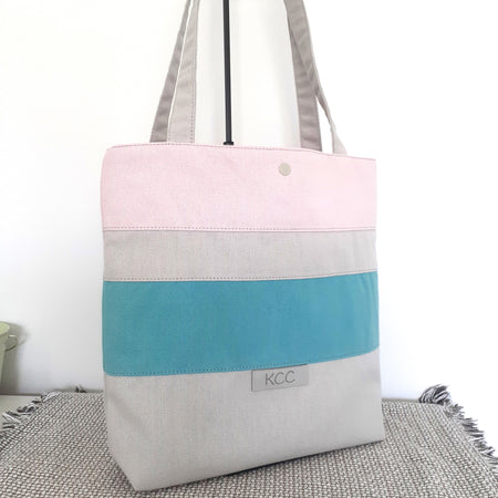 Pastel Panels - Medium Sized Tote Bag