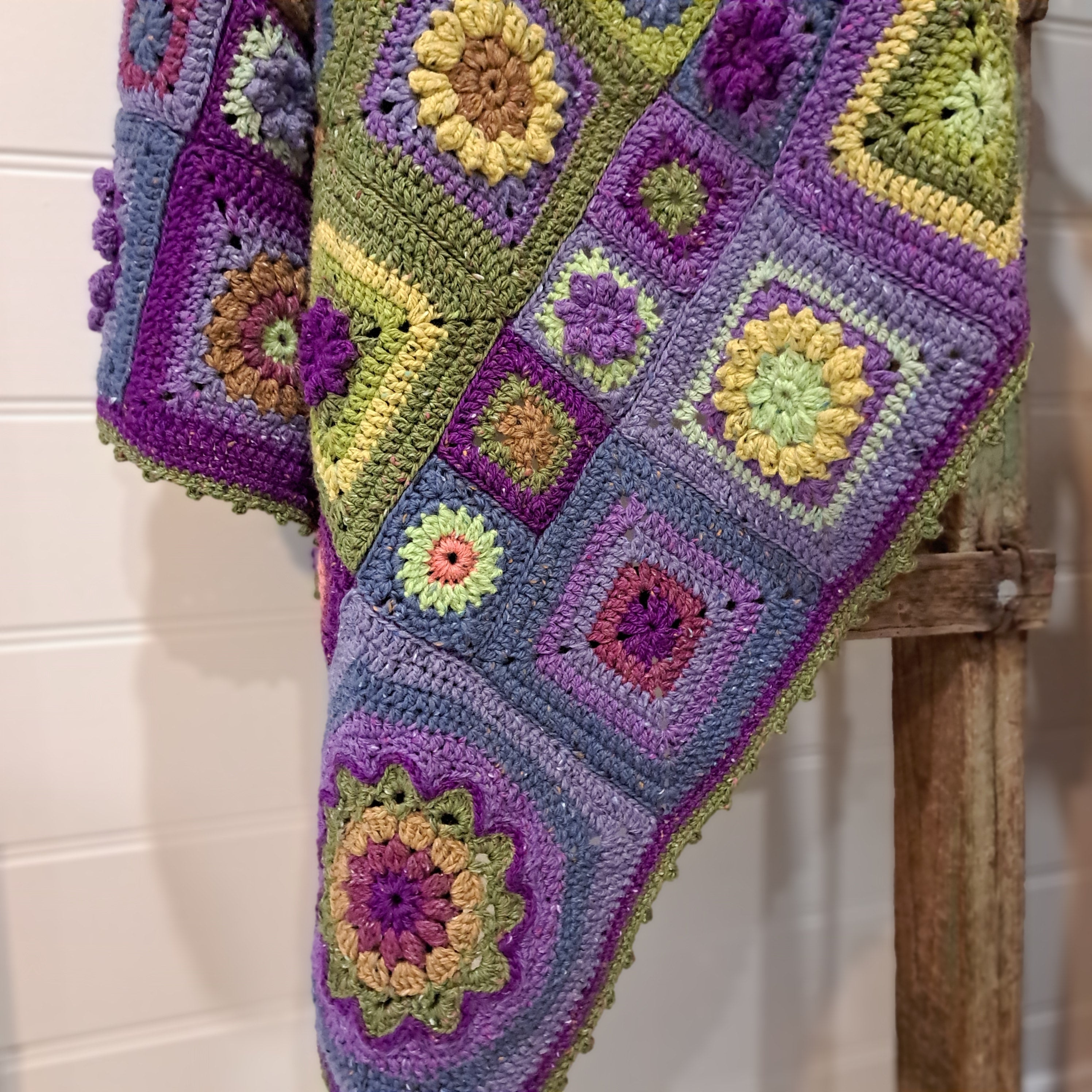 Crochet "Homage to the granny square" throw/blanket