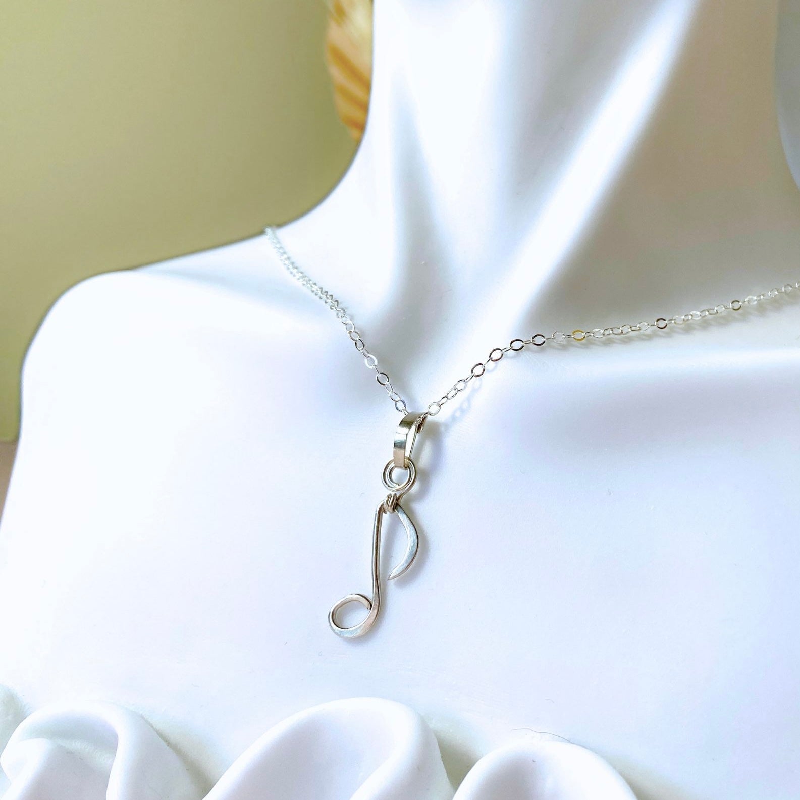 NEW! Quaver Music Note Pendant | Sterling silver | Chain necklace | Music-inspired jewellery
