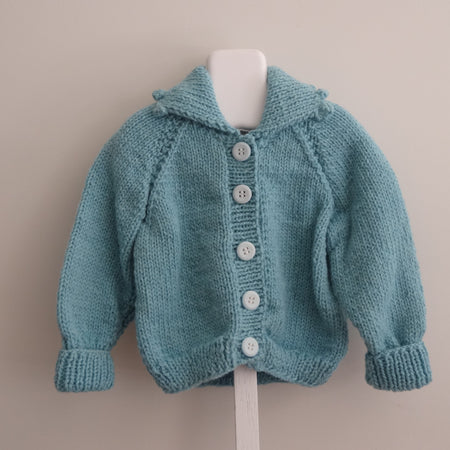 Teal Blue  Baby Jacket   3 to 6 months