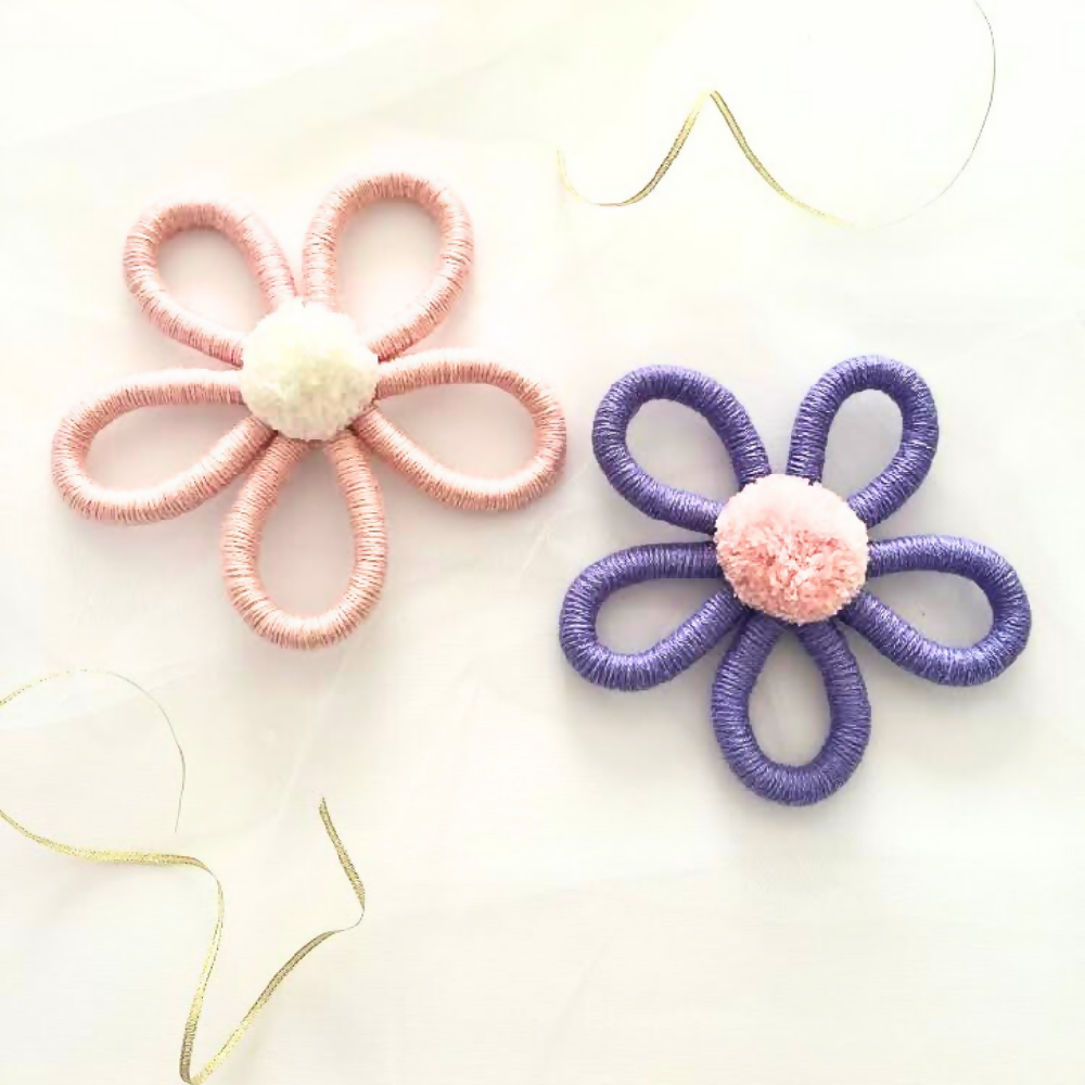 Macrame Flower Butterfly Wall Hanging, Girls Room Decor