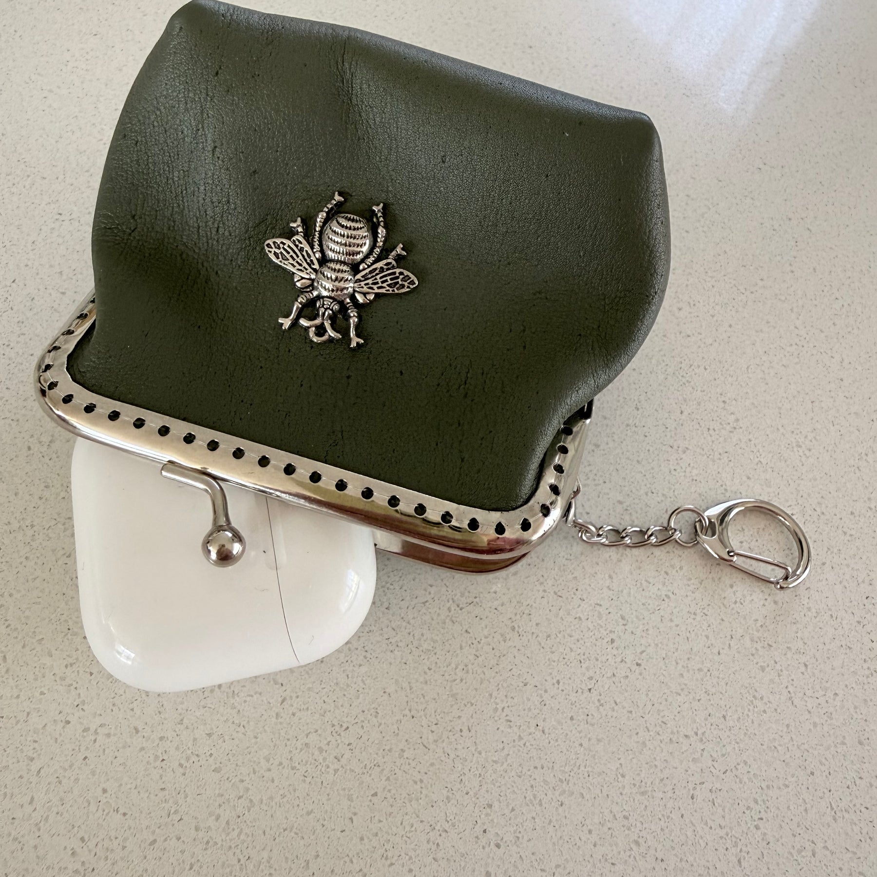 ‘Bee’ coin purse with key chain