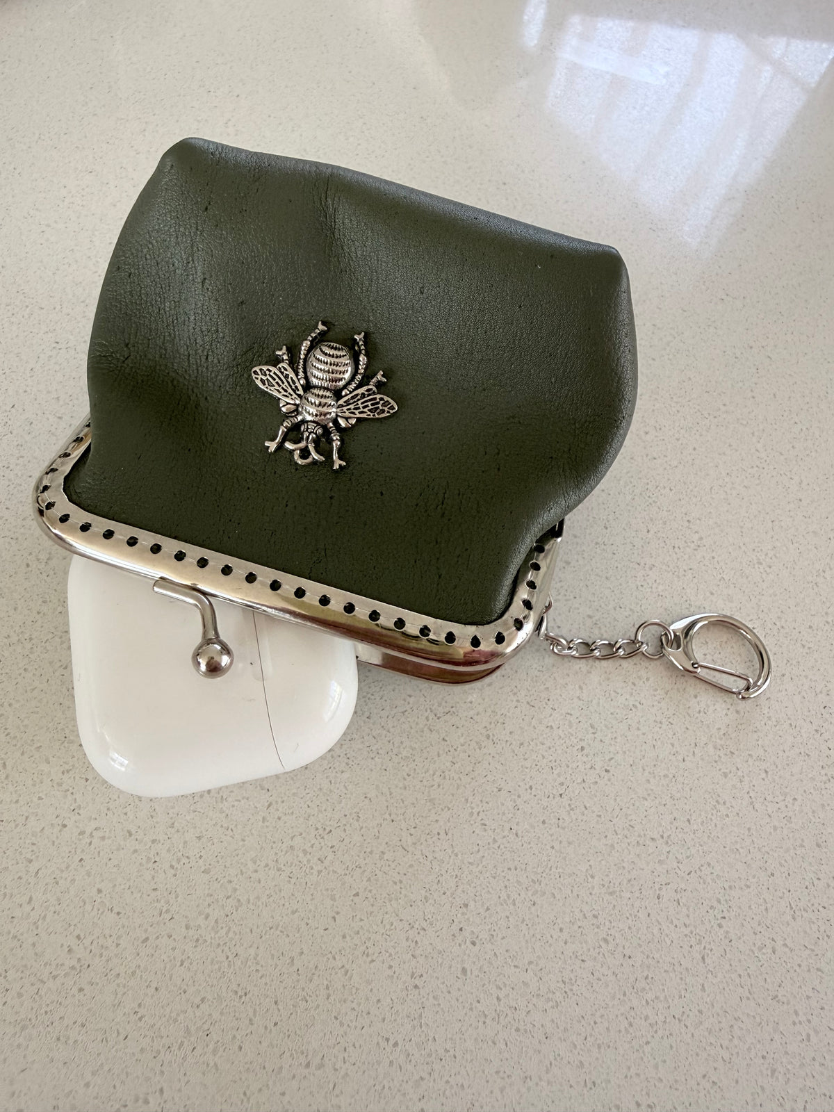 ‘Bee’ coin purse with key chain