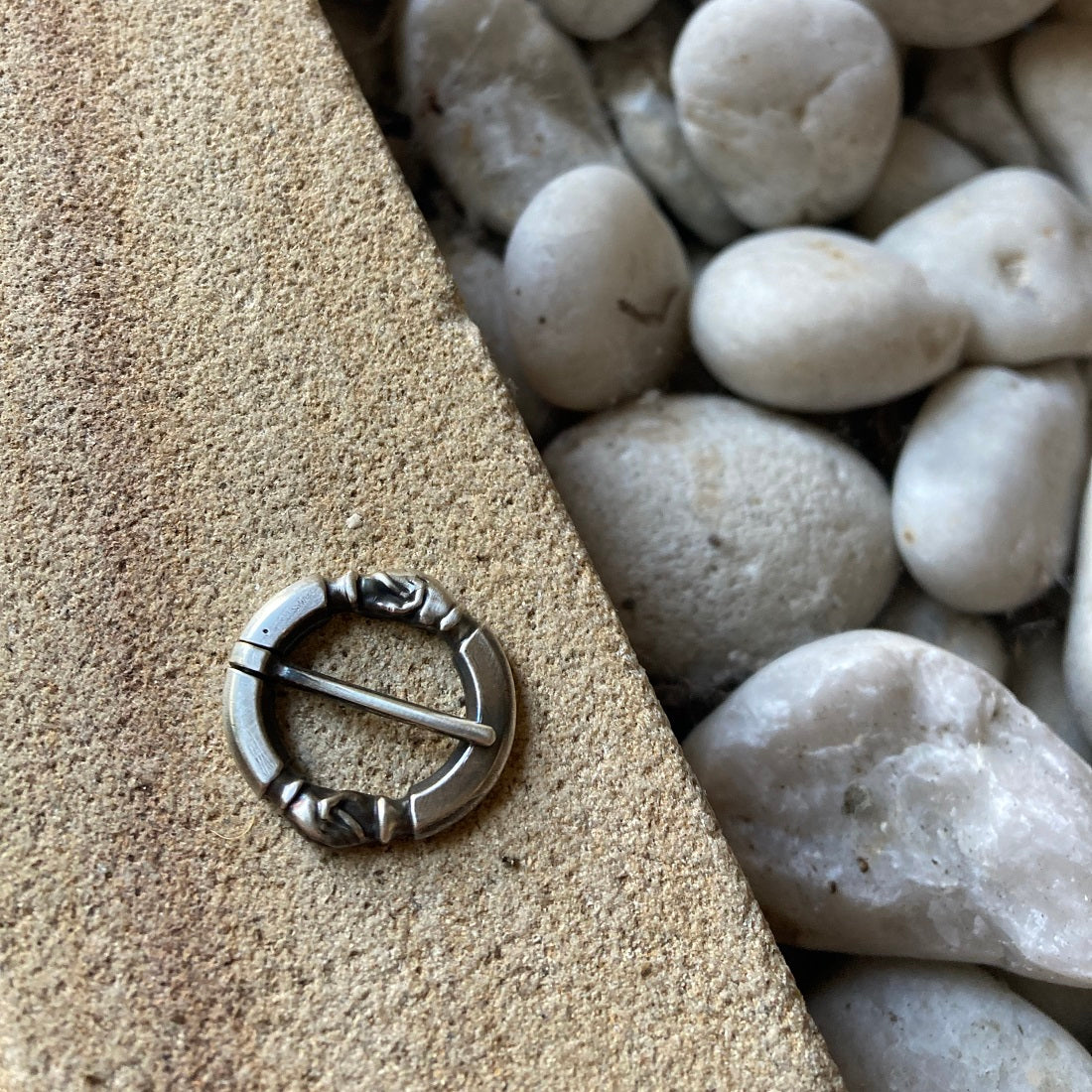 Sterling Silver Clasped Hands Brooch