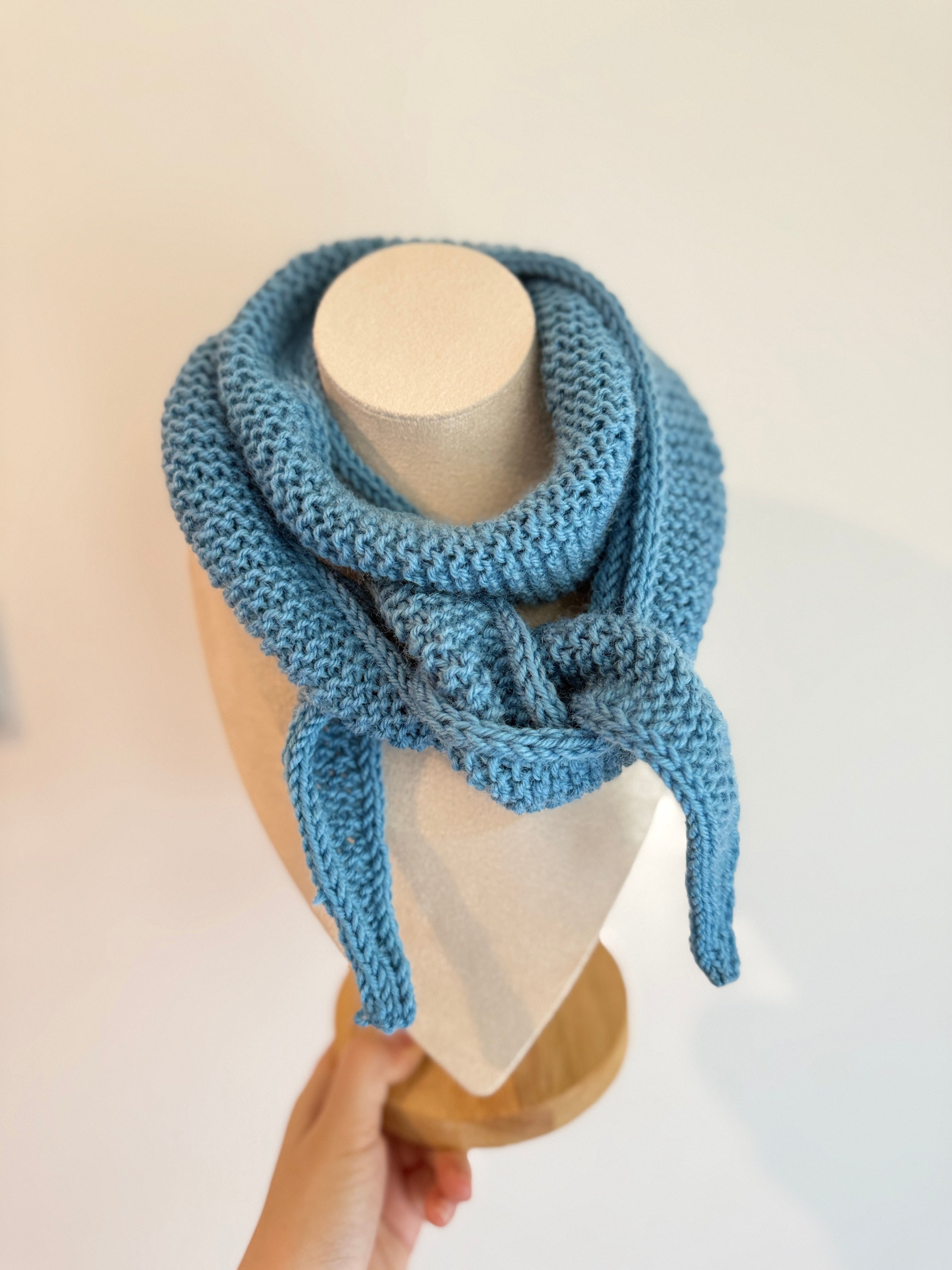 Knit sophie scarf in Light Blue