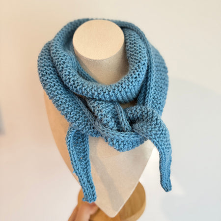 Knit sophie scarf in Light Blue