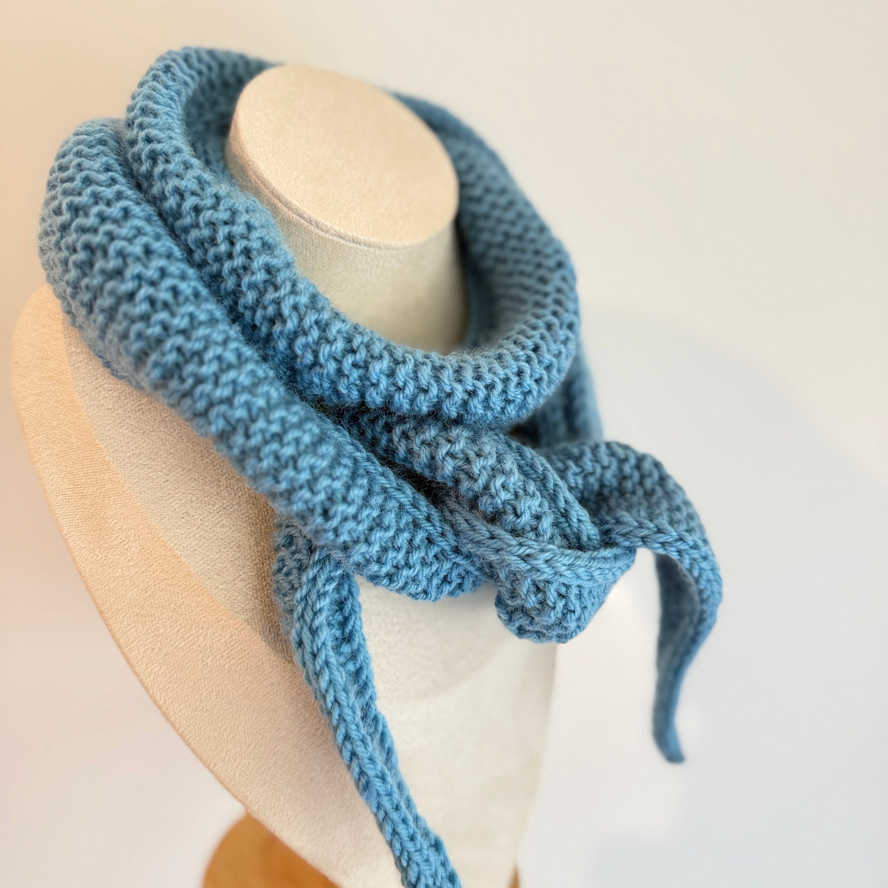 Knit sophie scarf in Light Blue