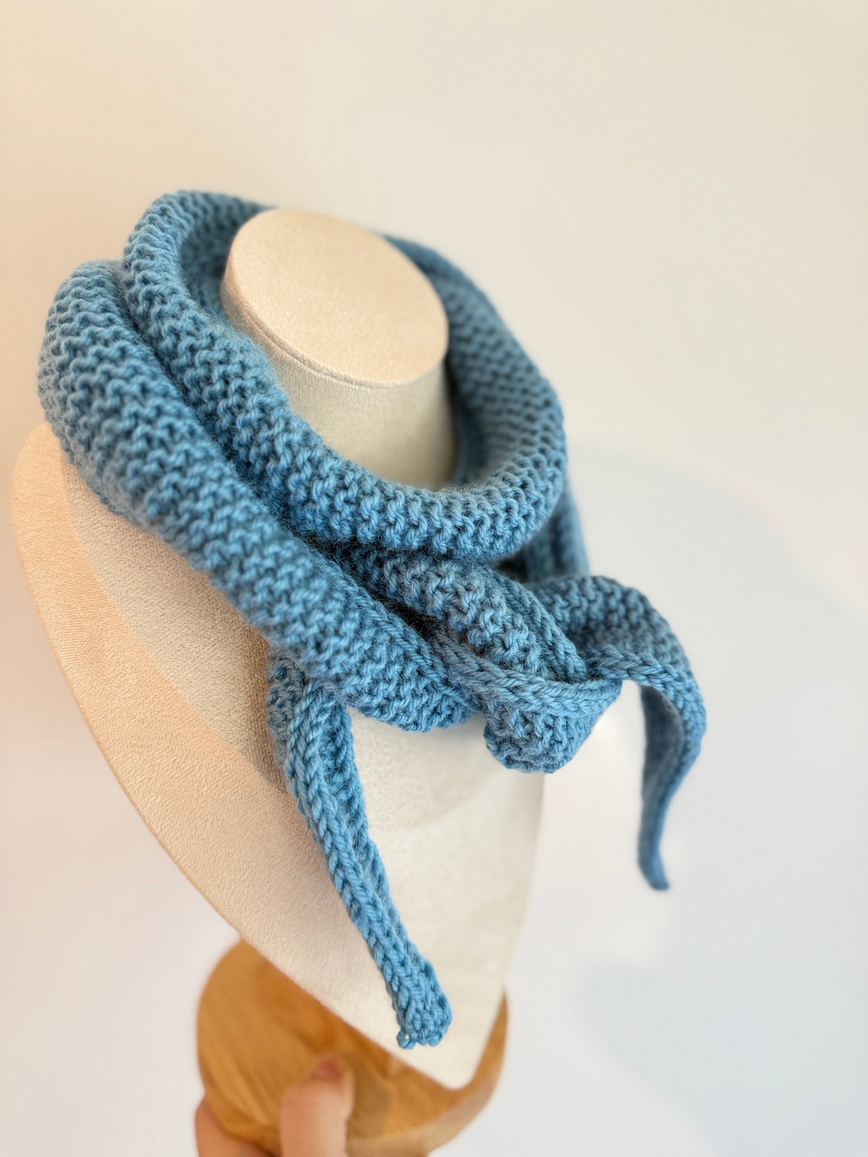 Knit sophie scarf in Light Blue