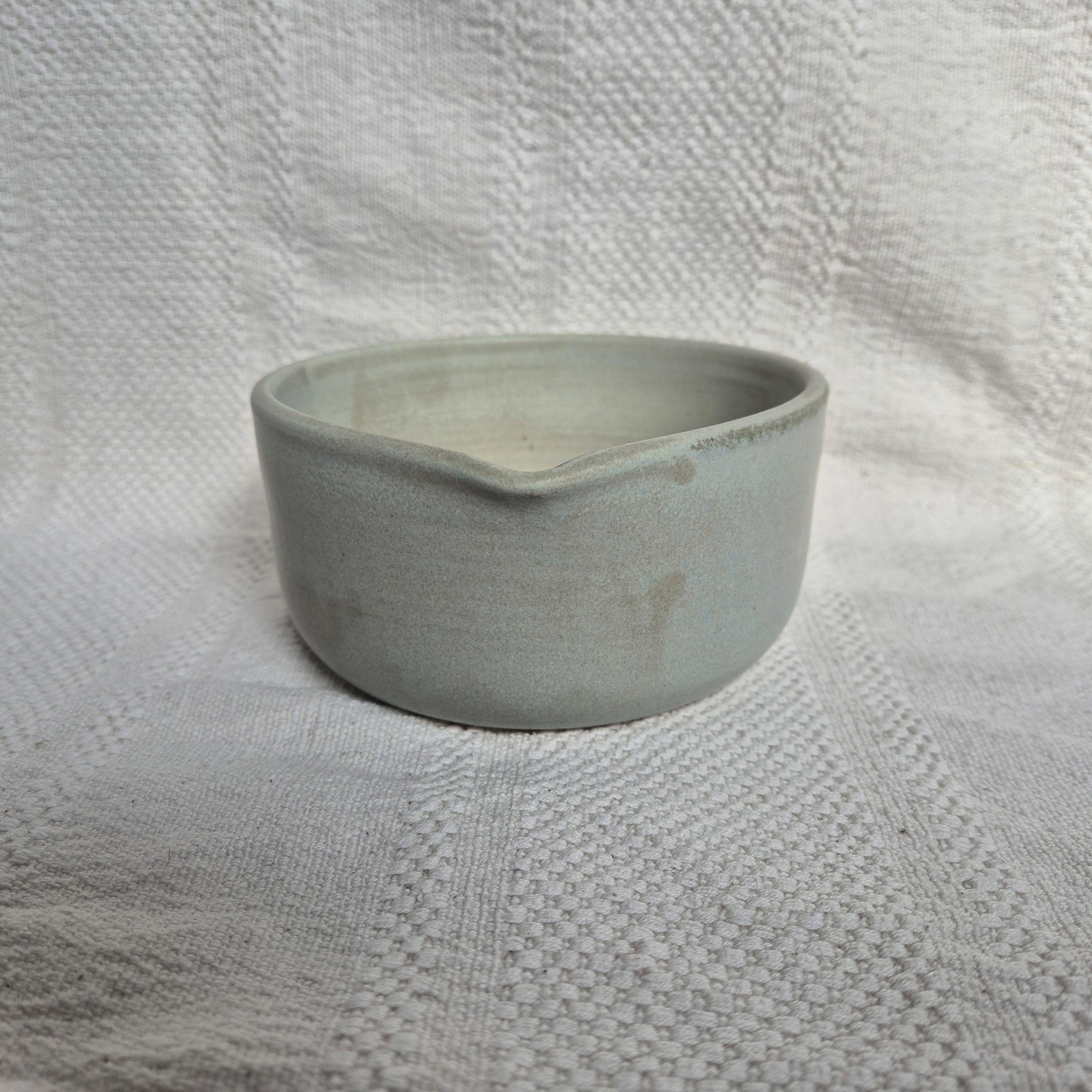 Dusky Eggshell Matcha Bowl