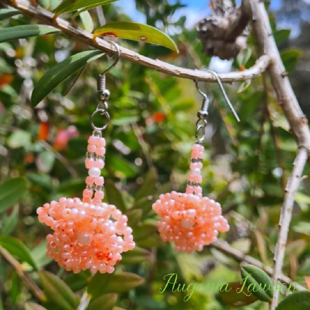 Beaded Flower Earrings