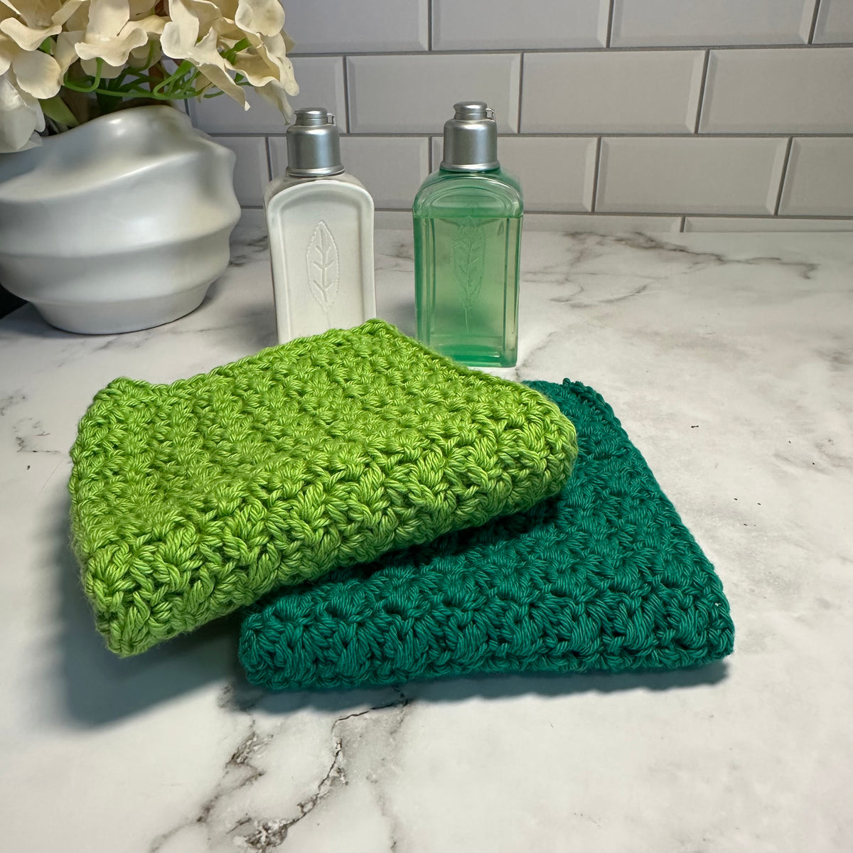 Crocheted  Washcloths | Soft, Durable & Sustainable - set of 3 or 6