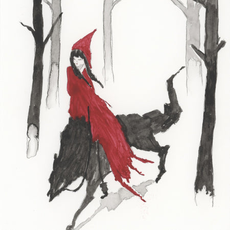 RED SERIES - 8 OF 9 - ARCHIVAL PRINTS AND CARD - TANGLED ROSE ART