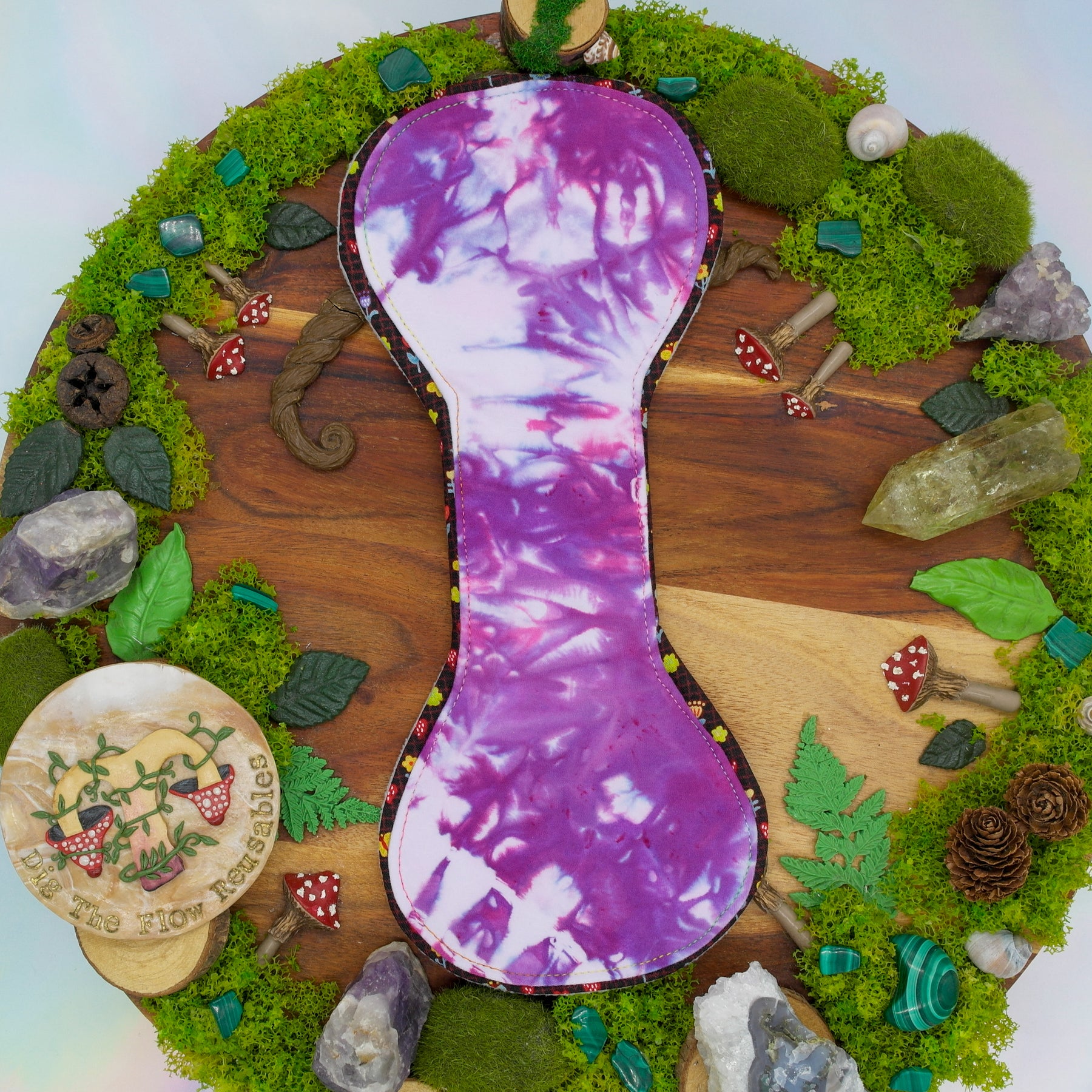 Menstrual reusable 12" Heavy cloth pad (Flexuous) - soft retro