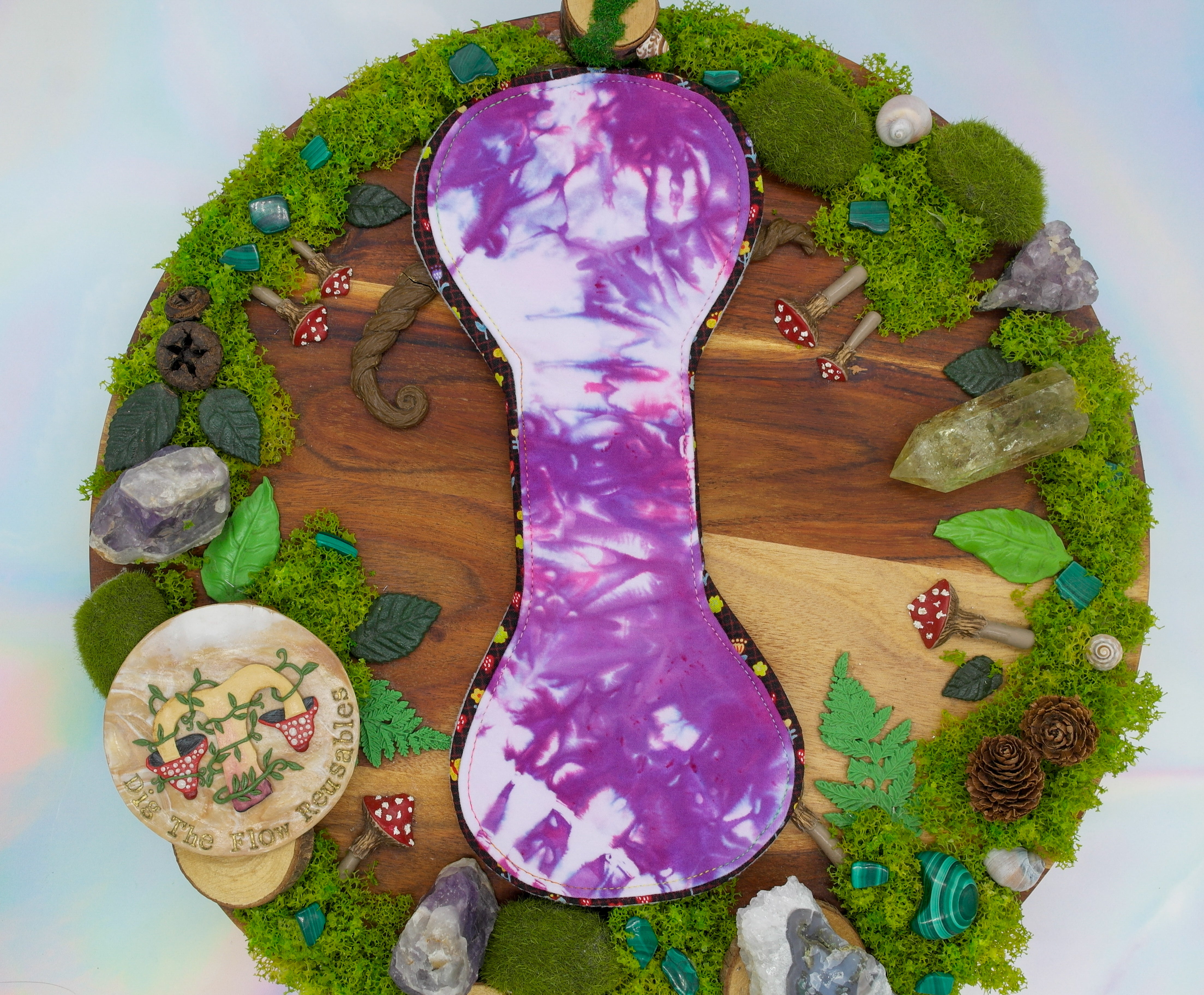 Menstrual reusable 12" Heavy cloth pad (Flexuous) - soft retro