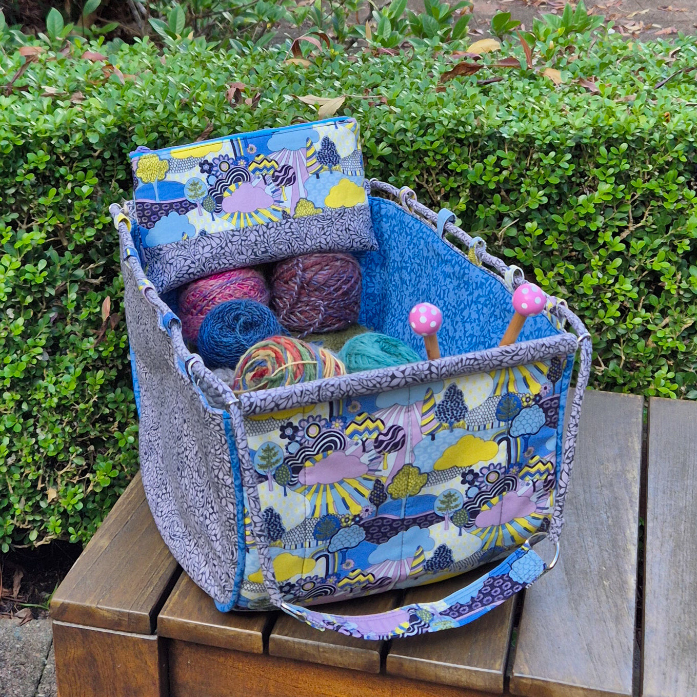 Large Knitting Project Bag – Convertible Tote