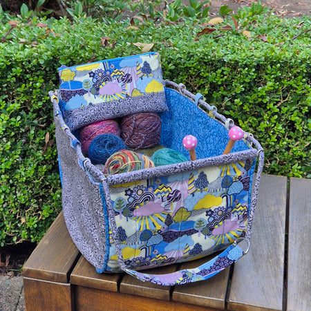 Large Knitting Project Bag – Convertible Tote