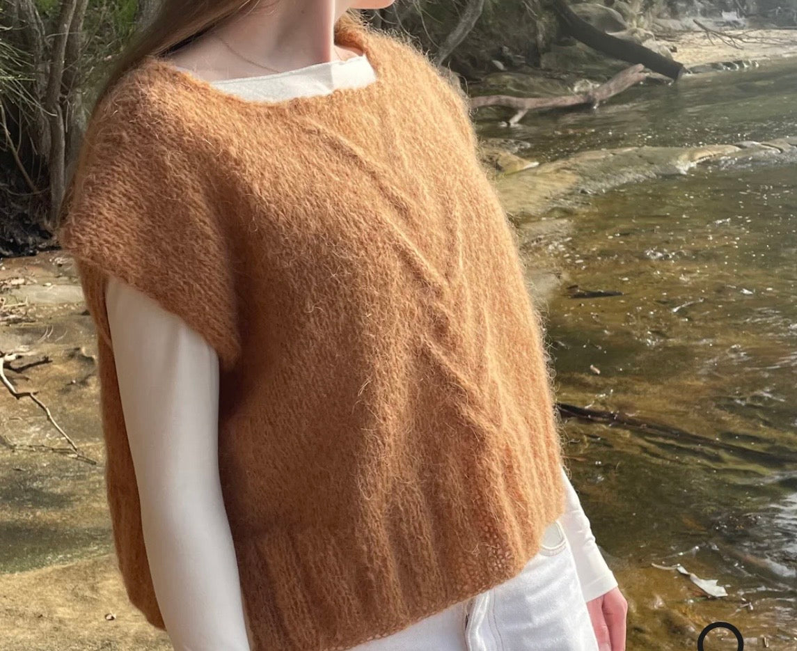 Custom Order Burgundy Mohair Vest