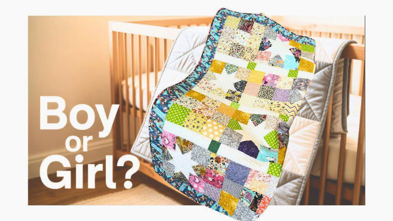 Handmade Organic Cotton Baby Quilt: Heirloom Nursery Blanket, for Baby Boy or Baby girl