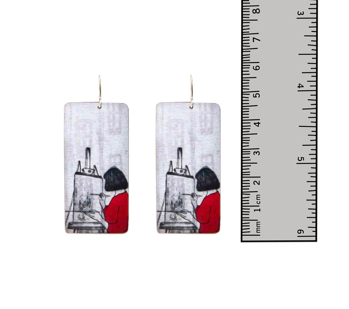 The Artist Painting Earrings