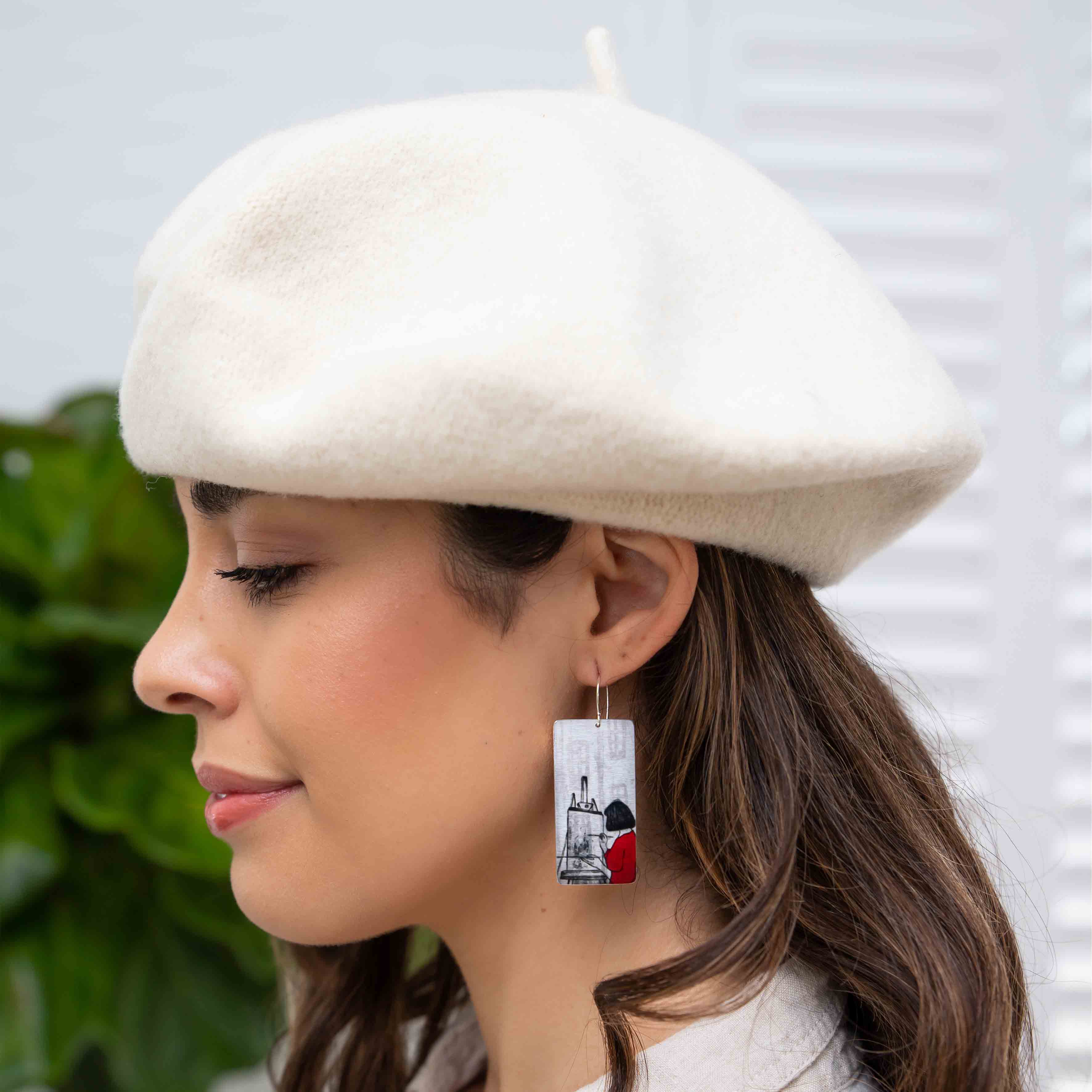 The Artist Painting Earrings