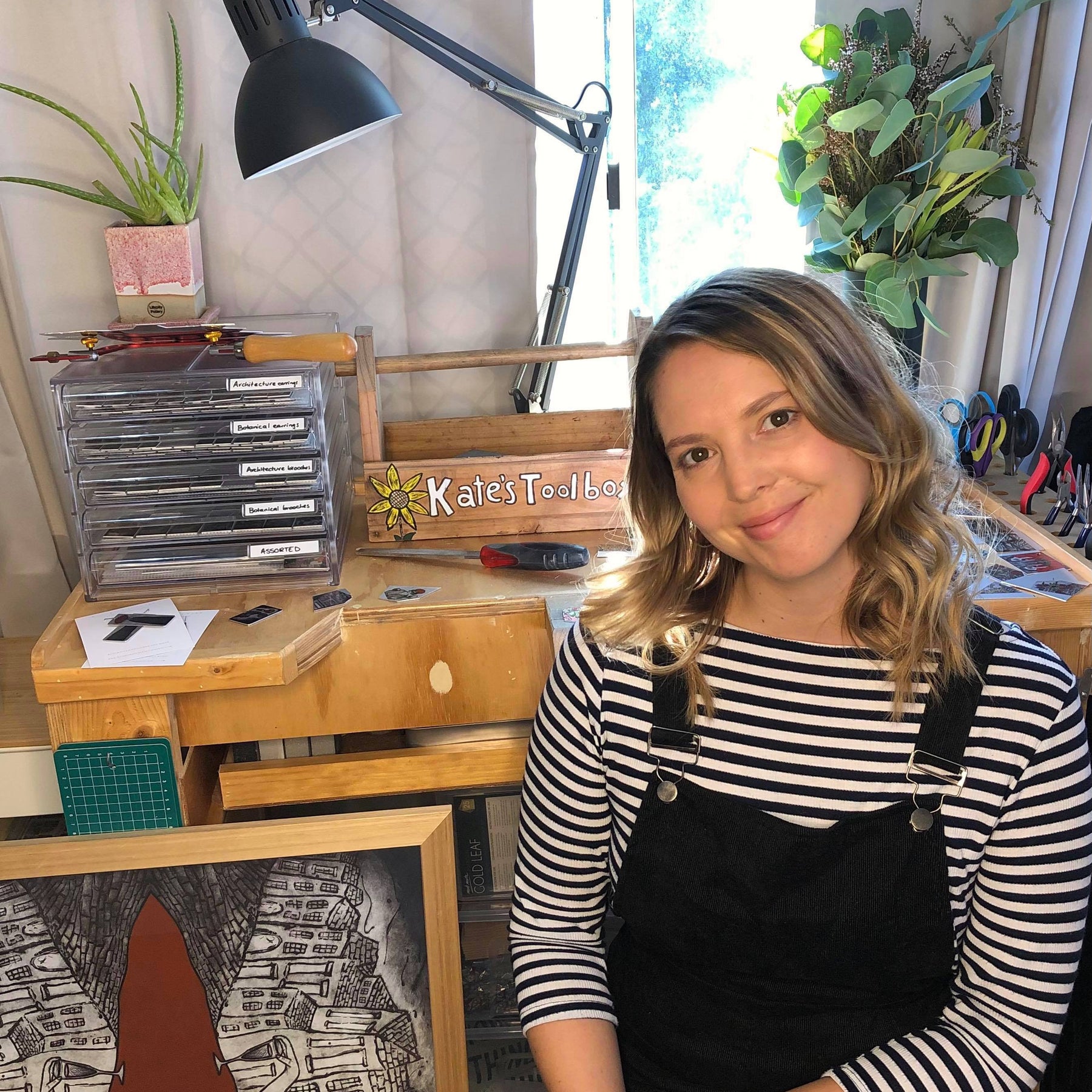The Artist Painting Earrings