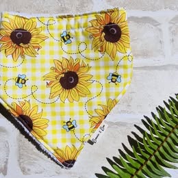 Handcrafted, Bandana Bibs, 6 patterns, Cotton & Terry towelling, E018