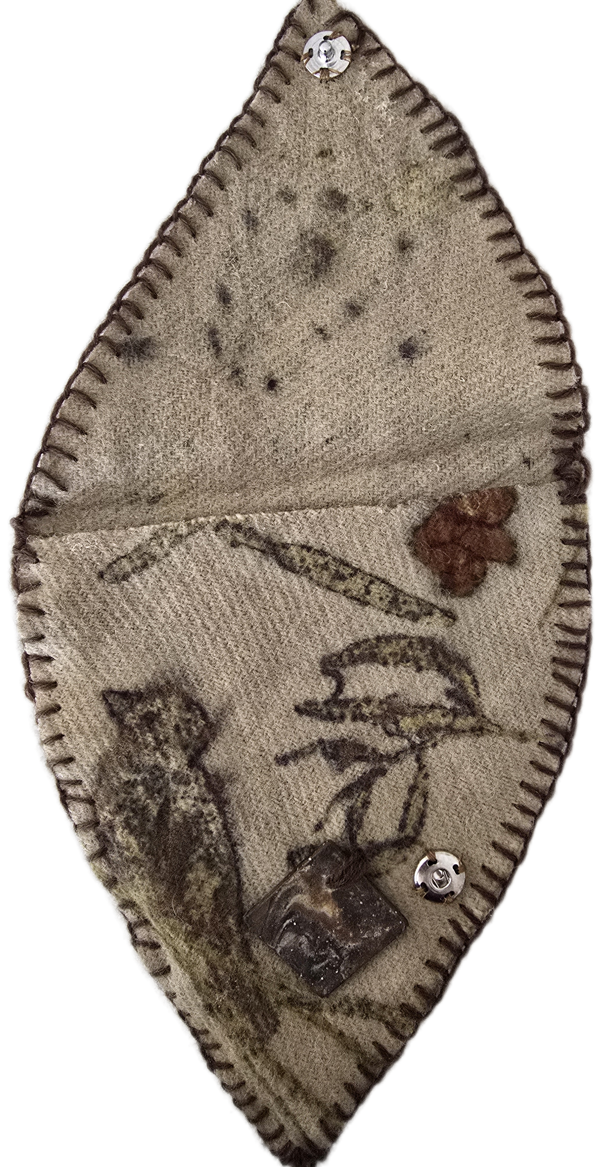 Eco Printed Wool Pouch Wallet