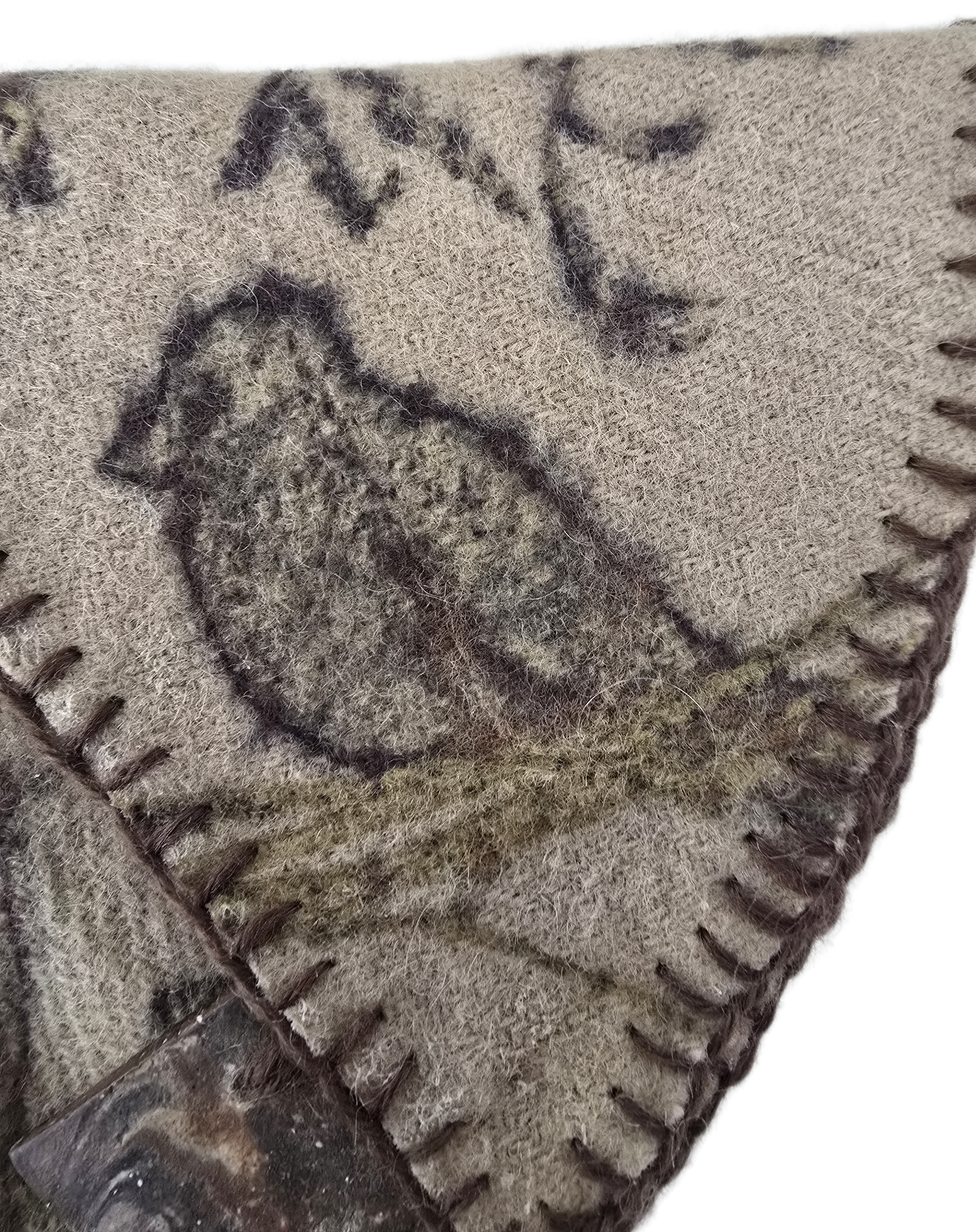 Eco Printed Wool Pouch Wallet