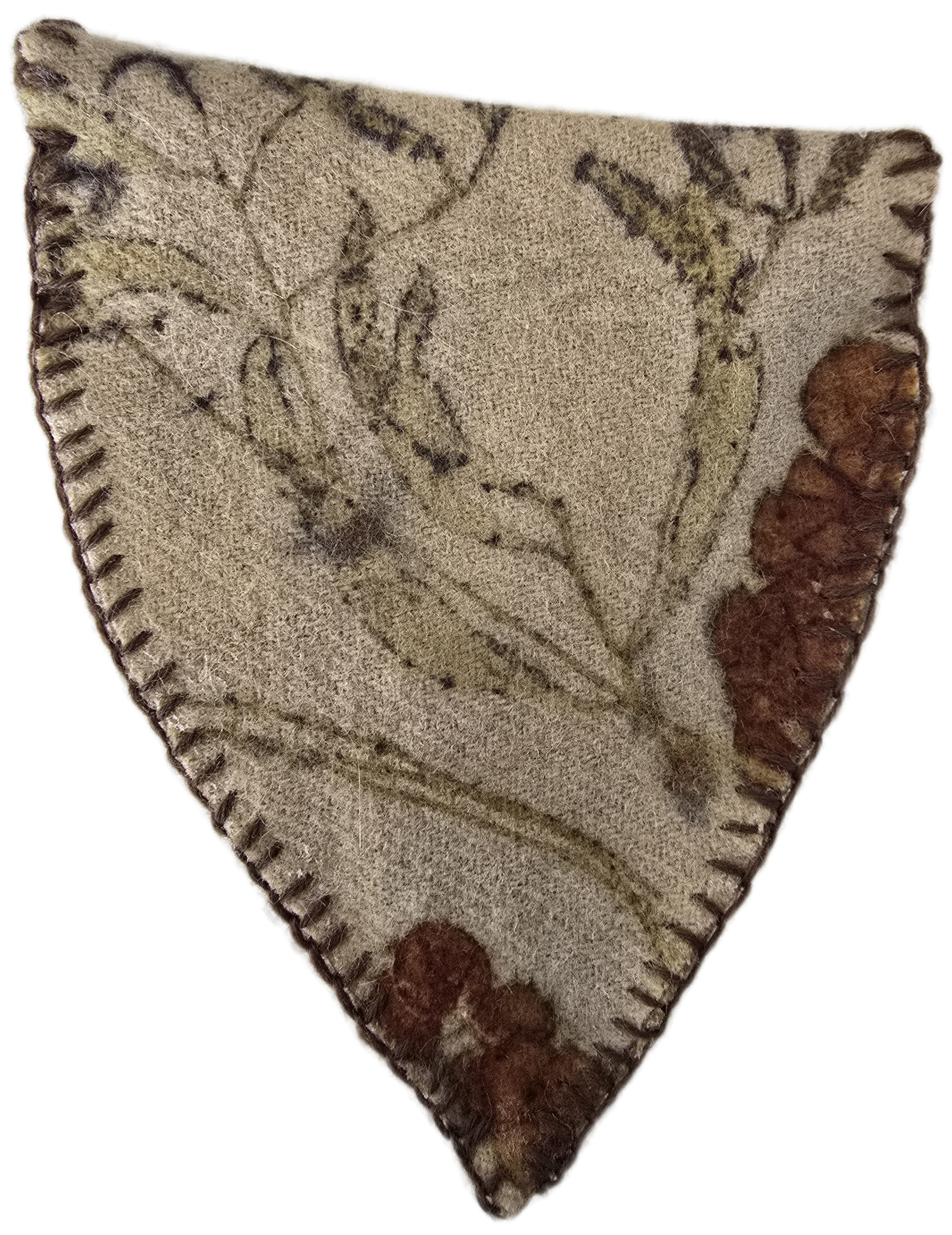 Eco Printed Wool Pouch Wallet