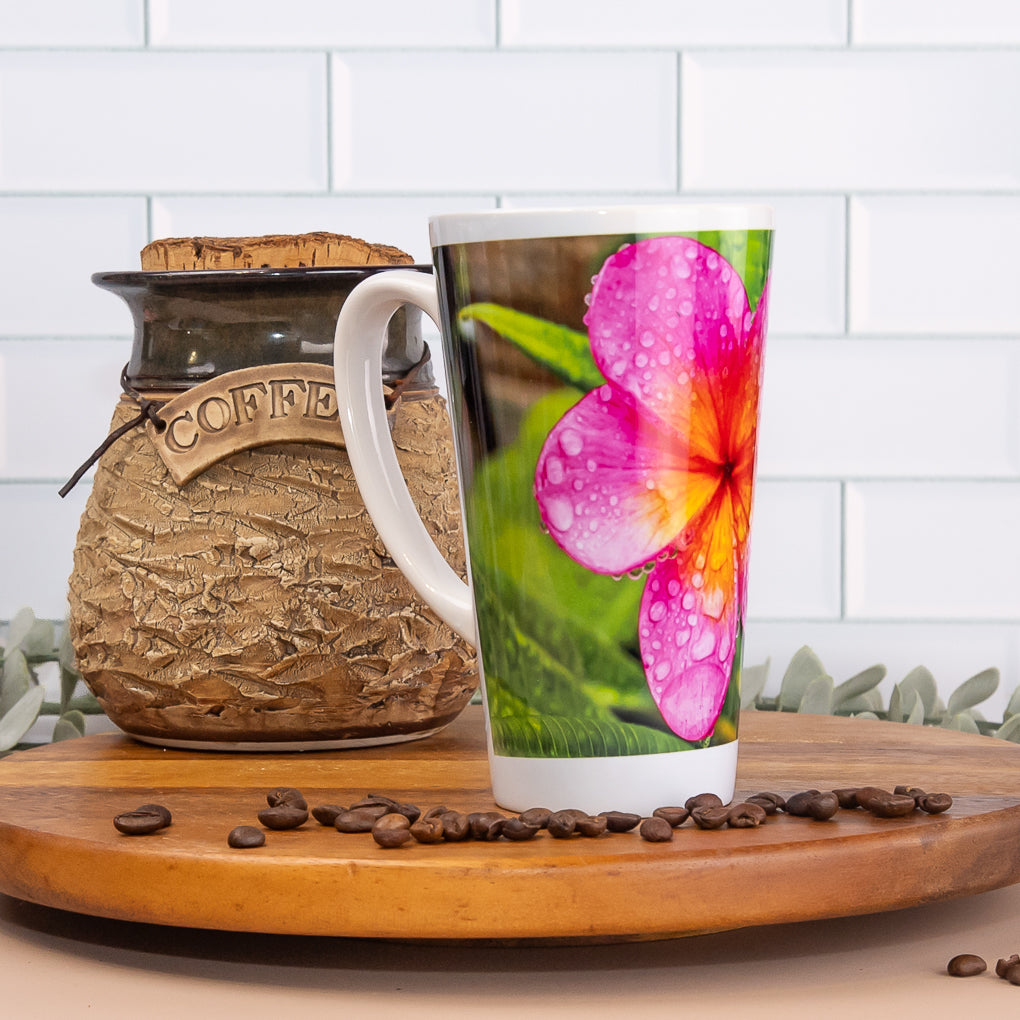 Garden Favourites - Latte / Coffee Mugs - Frangipani, Butterfly, Honeybee