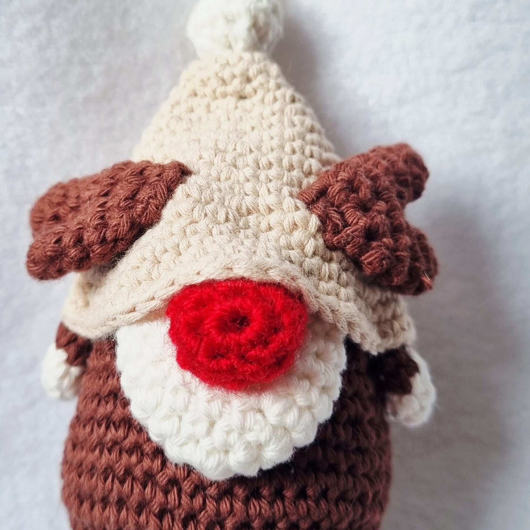 Handmade Christmas Gnome Baubles - 4pce set - crochet - BB51