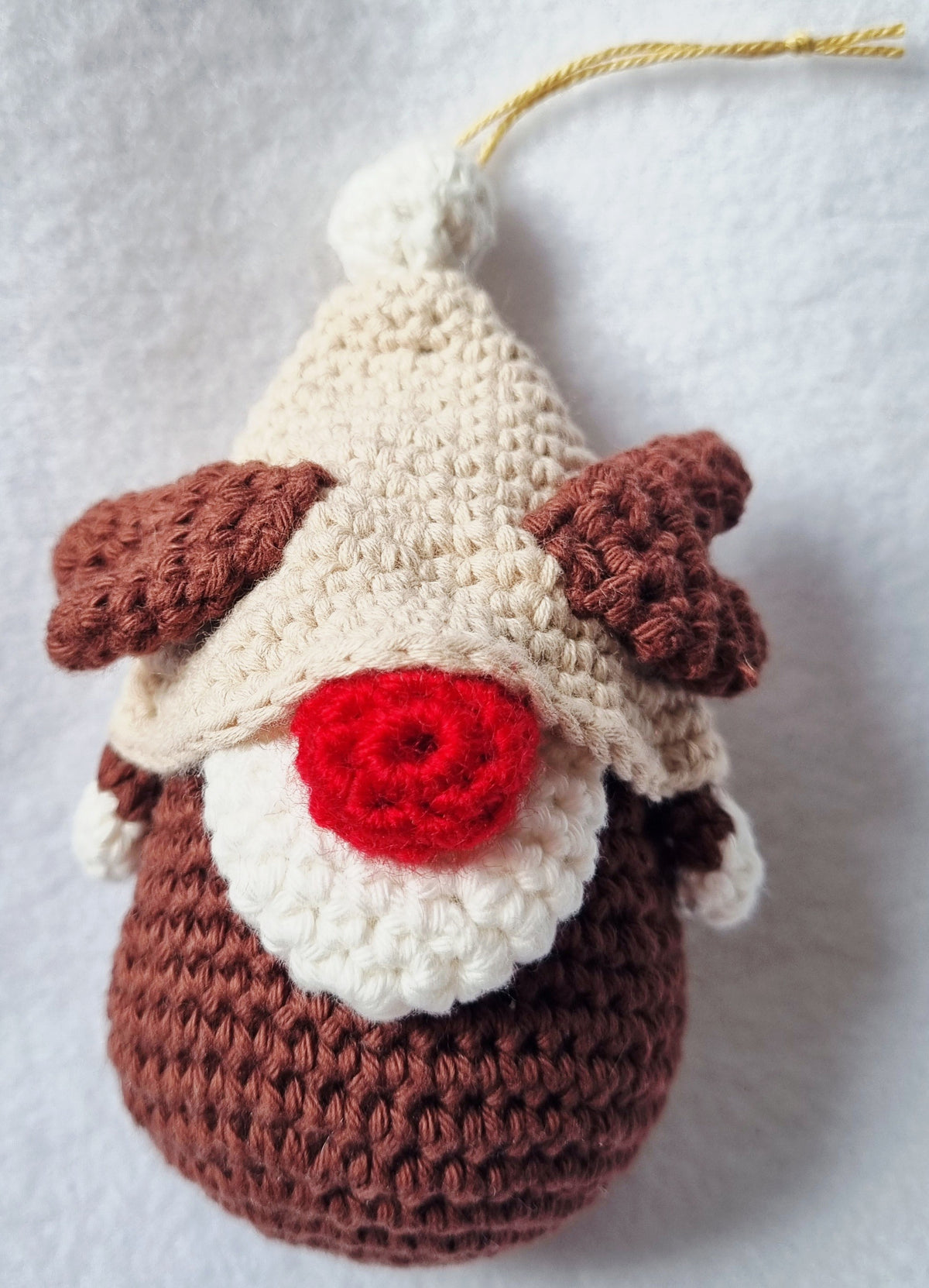 Handmade Christmas Gnome Baubles - 4pce set - crochet - BB51