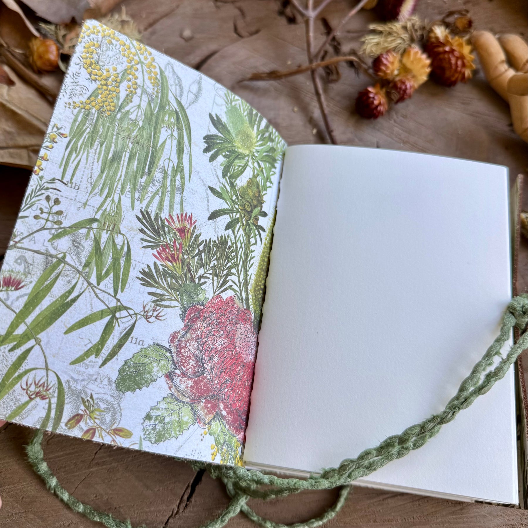 Tan Leather A6 Signature Journal with Pine Tree Spine