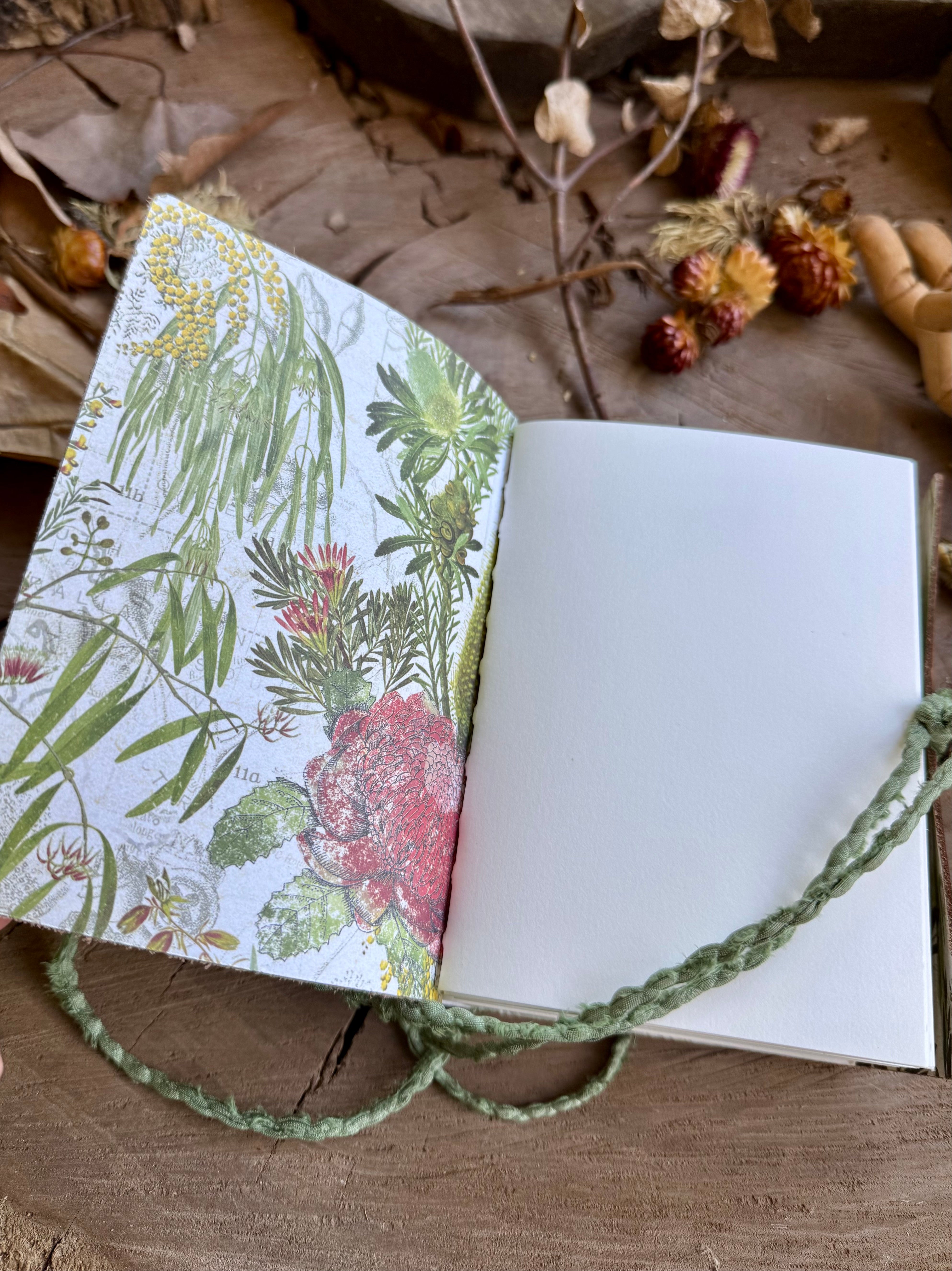 Tan Leather A6 Signature Journal with Pine Tree Spine