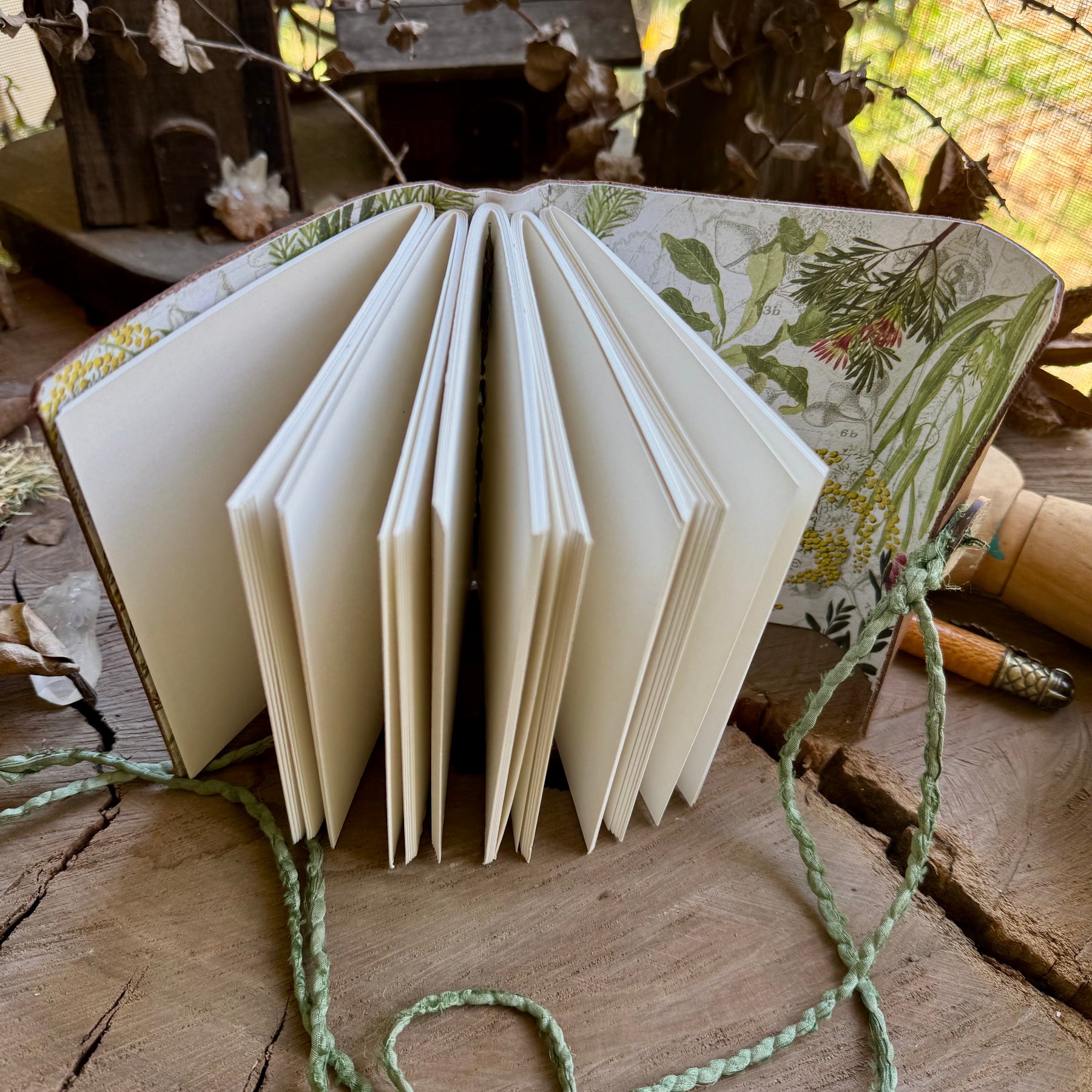 Tan Leather A6 Signature Journal with Pine Tree Spine