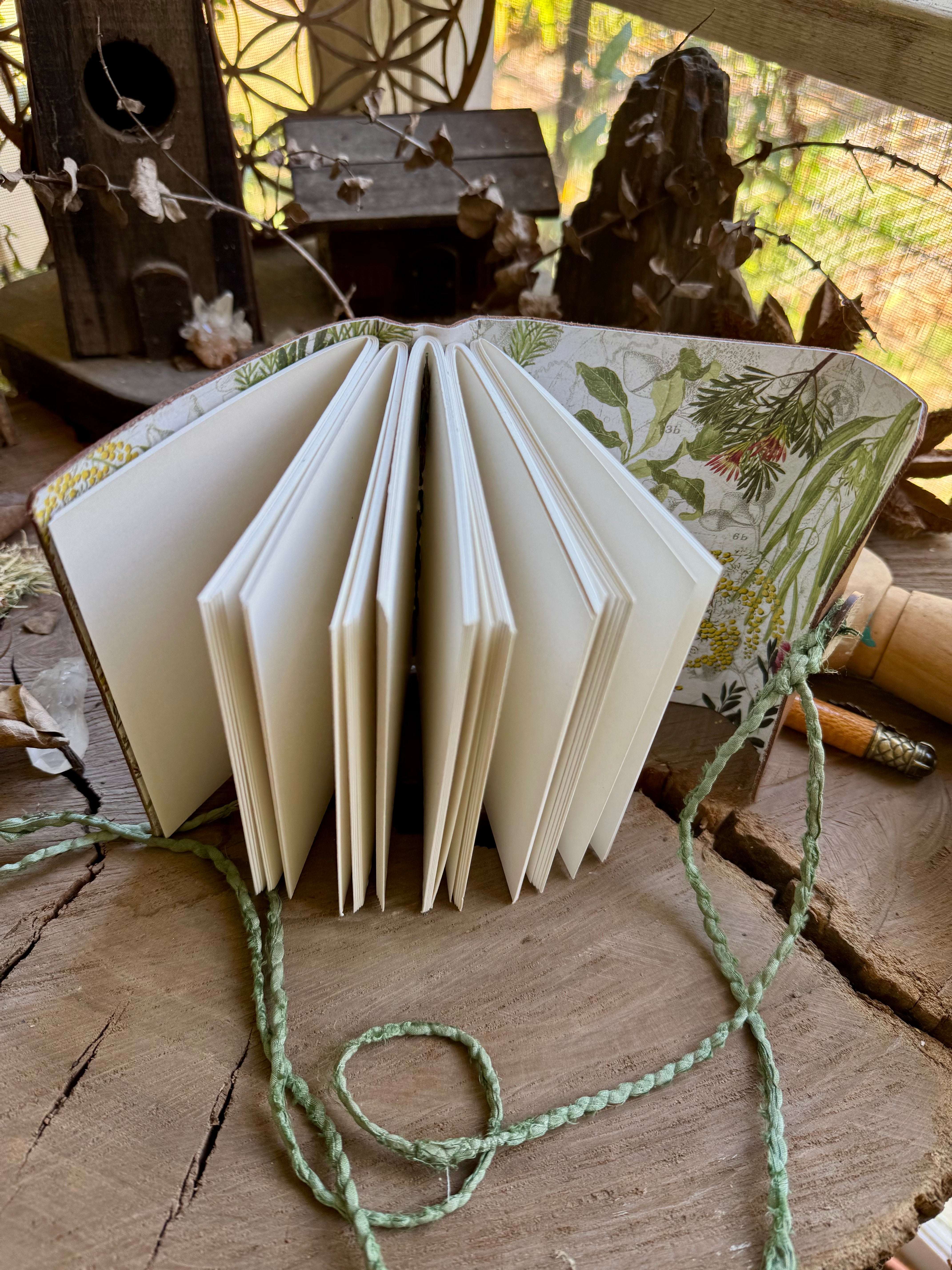 Tan Leather A6 Signature Journal with Pine Tree Spine